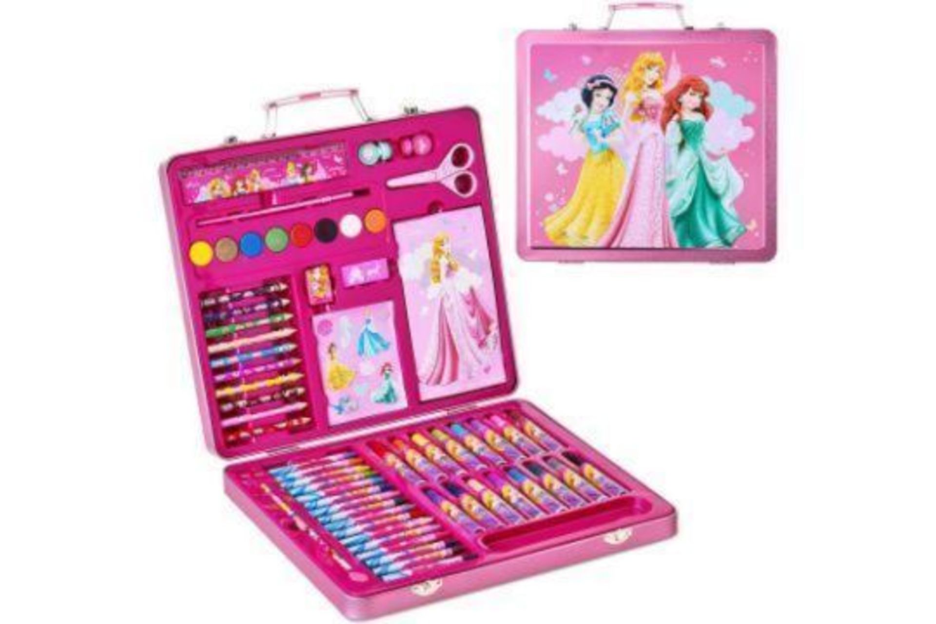 10 x Disney Princess Tin Art Case. (P/W) Excellent for budding artists, this portable Disney