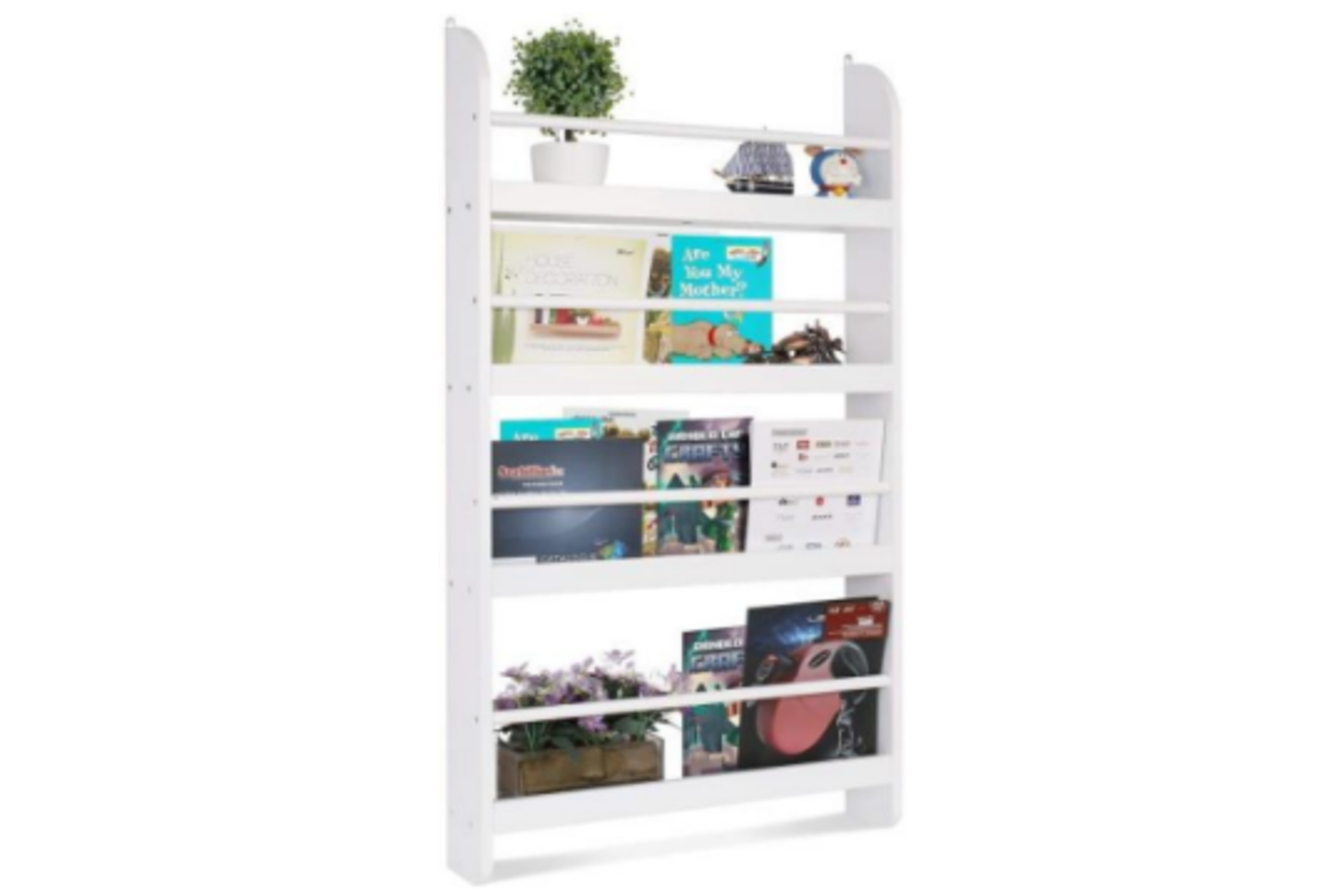 2 X BRAND NEW WHITE WALL BOOKSHELVES RRP £199 (2539A) - Image 2 of 2