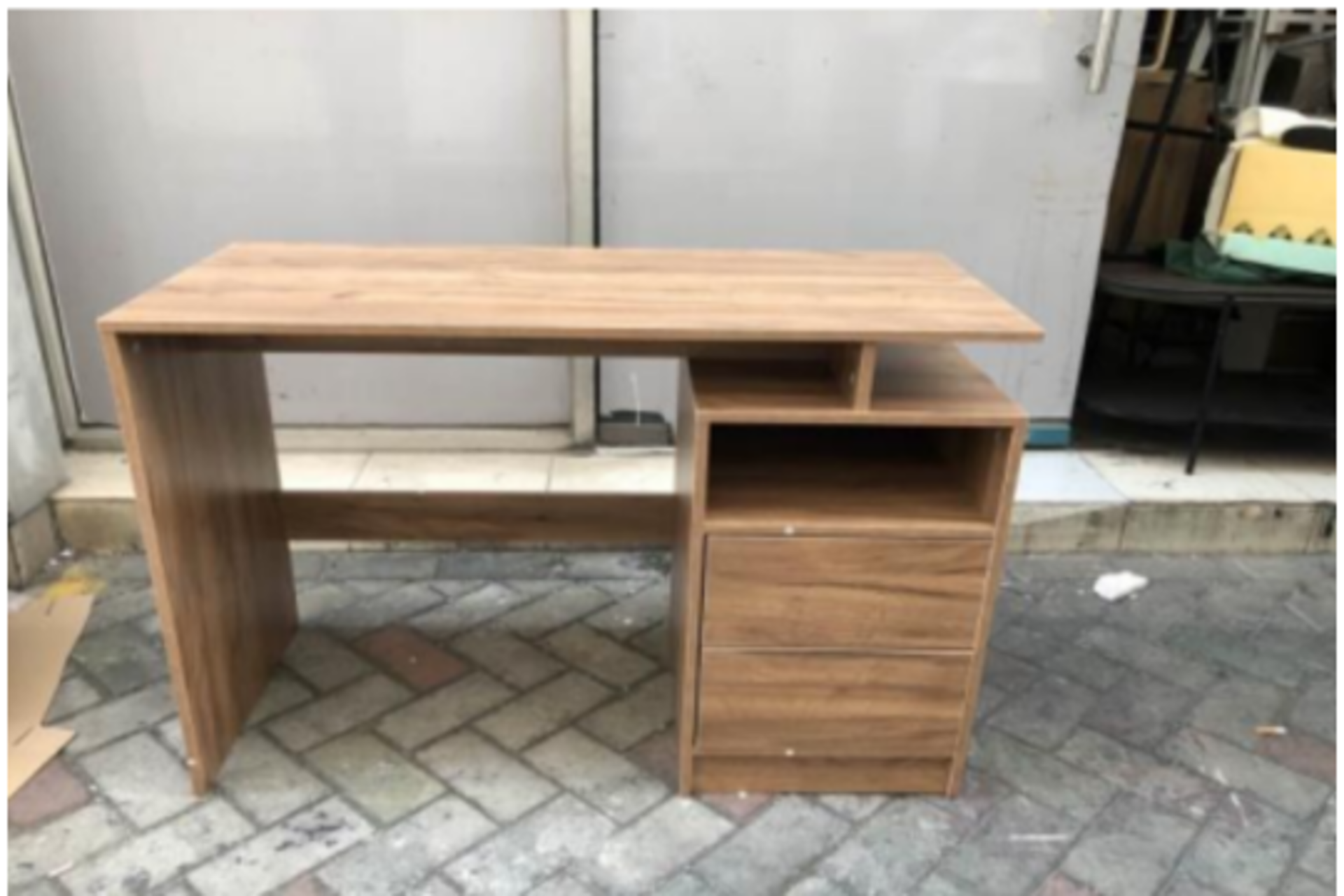 BRAND NEW TWO DRAWING COMPUTER DESK WOOD GRAIN COLOUR RRP £279 (2583) - Image 2 of 2