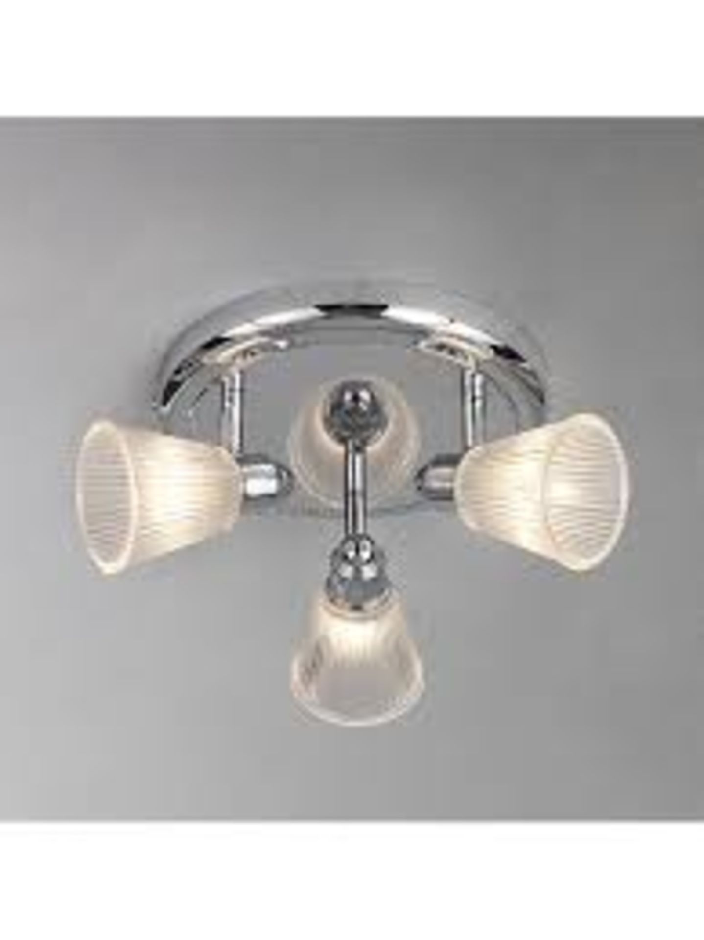 John Lewis Light Lucca 3 Spotlight Bathroom Ceiling Plate - PCK