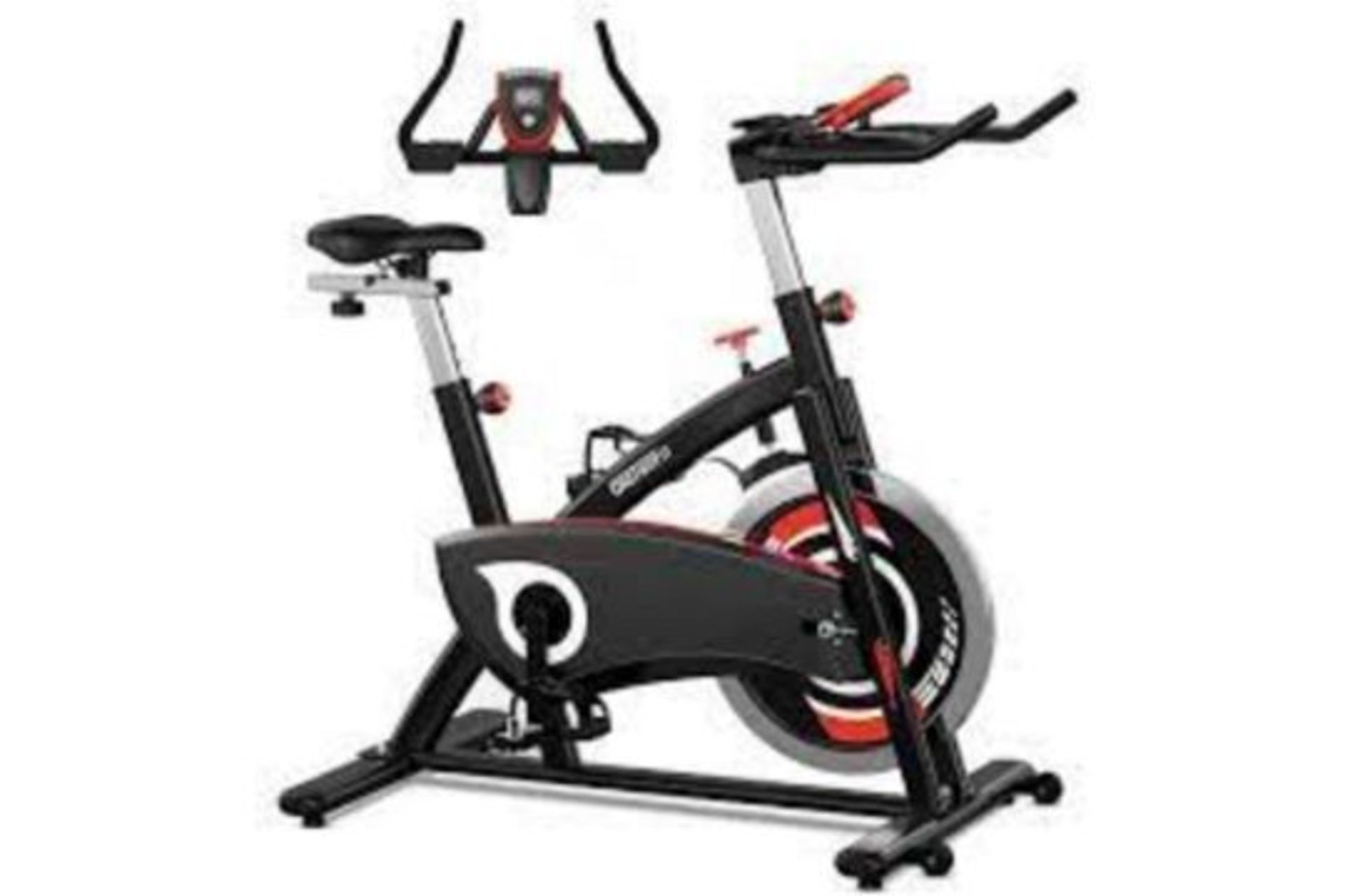 PALLET TO INCLUDE 5 X BRAND NEW ONETWOFIT EXERCISE BIKE, INDOOR CYCLING BIKE WITH 44LBS FLYWHEEL,