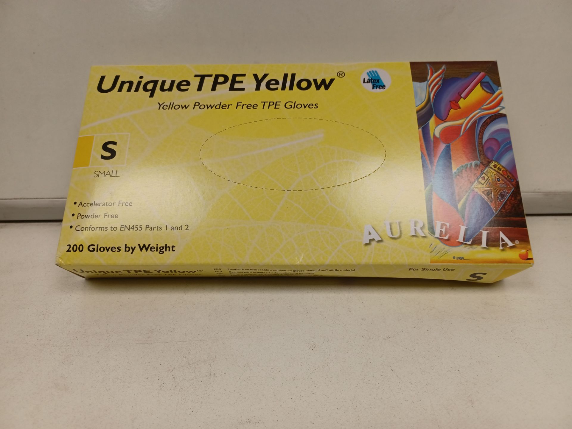 1000 X BRAND NEW TPE SMALL YELLOW DISPOSABLE GLOVES - ROW1