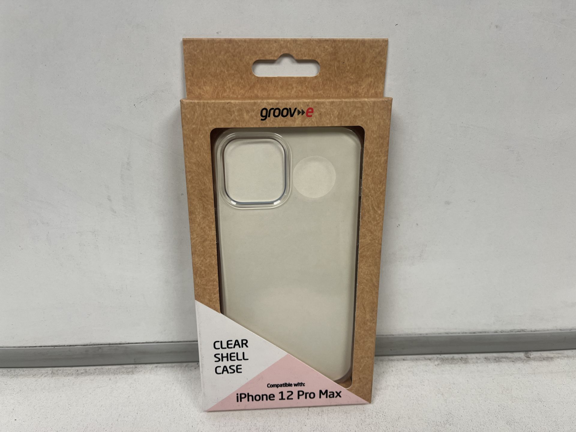 TRADE LOT 216 X NEW PACKAGED GROOVE IPHONE 12 PRO MAX CLEAR SHELL PHONE CASES. (ROW15RACK)
