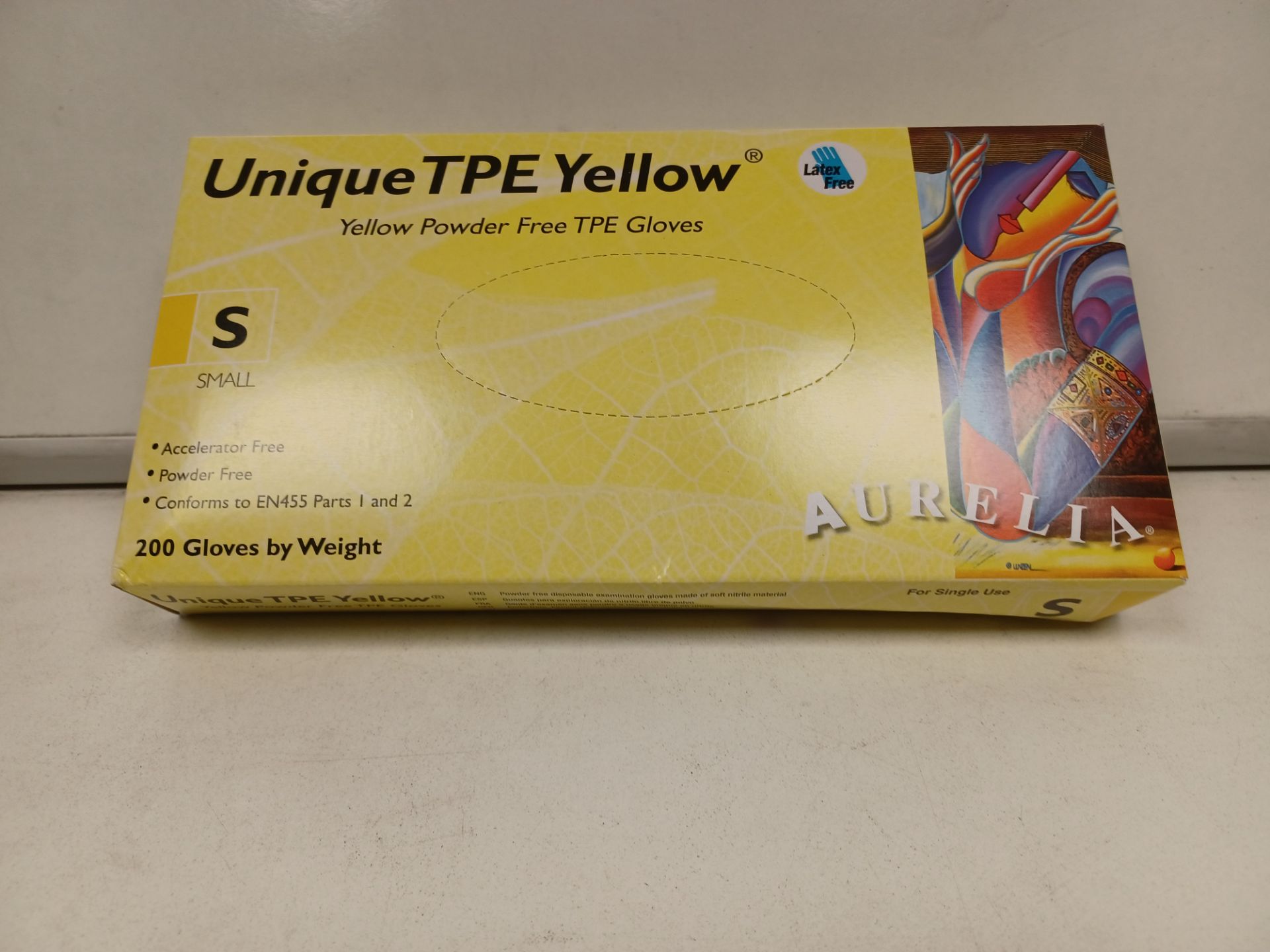 2000 X BRAND NEW TPE SMALL YELLOW DISPOSABLE GLOVES - ROW1