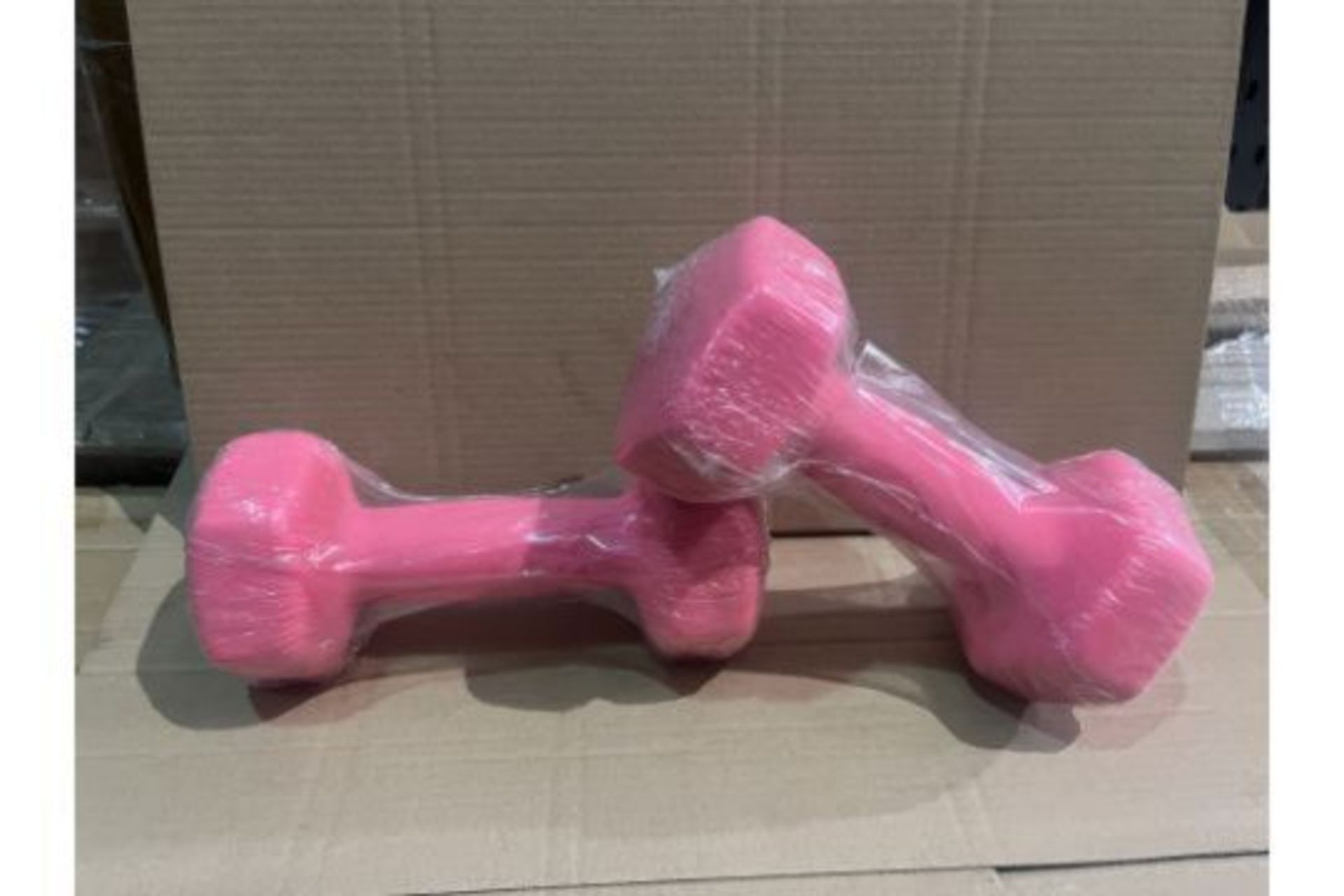 3 X BRAND NEW PACKS OF 4 5KG PINK EXERCISE DUMBELL SETS R12