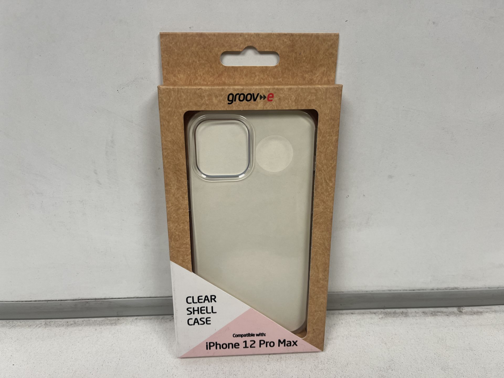 TRADE LOT 216 X NEW PACKAGED GROOVE IPHONE 12 PRO MAX CLEAR SHELL PHONE CASES. (ROW15RACK)