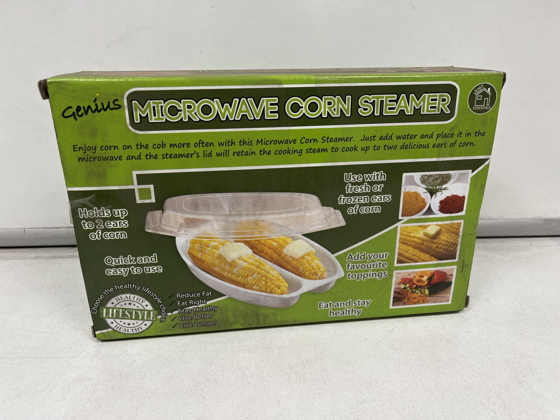 60 X BRAND NEW GENIUS MICROWAVE CORN STEAMERS R5-2