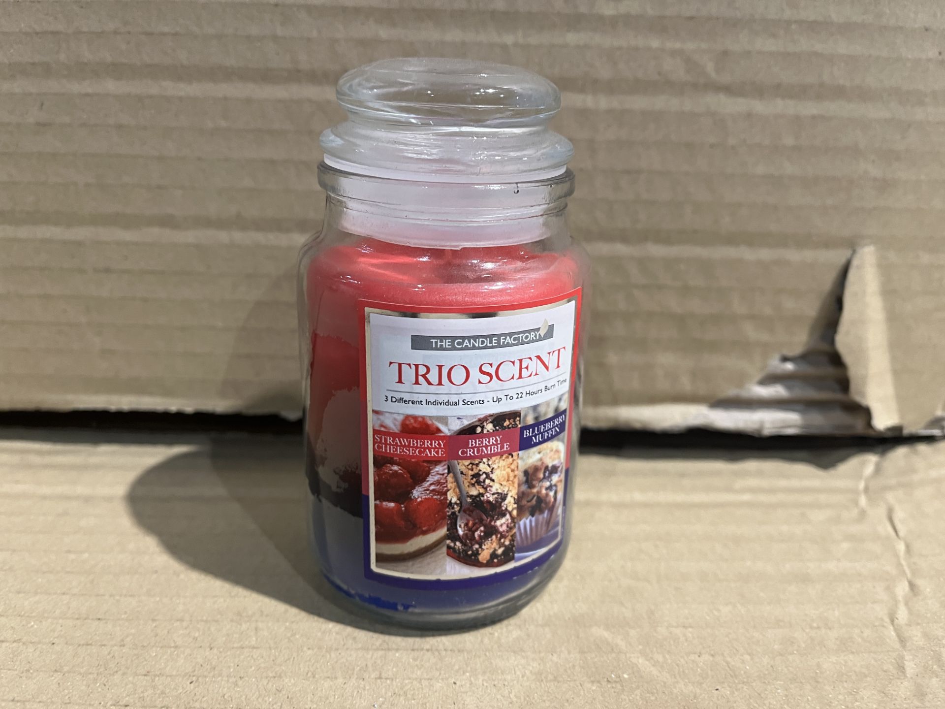 20 X BRAND NEW THE CANDLE FACTORY TRI SCENT 5OZ CANDLES R9B