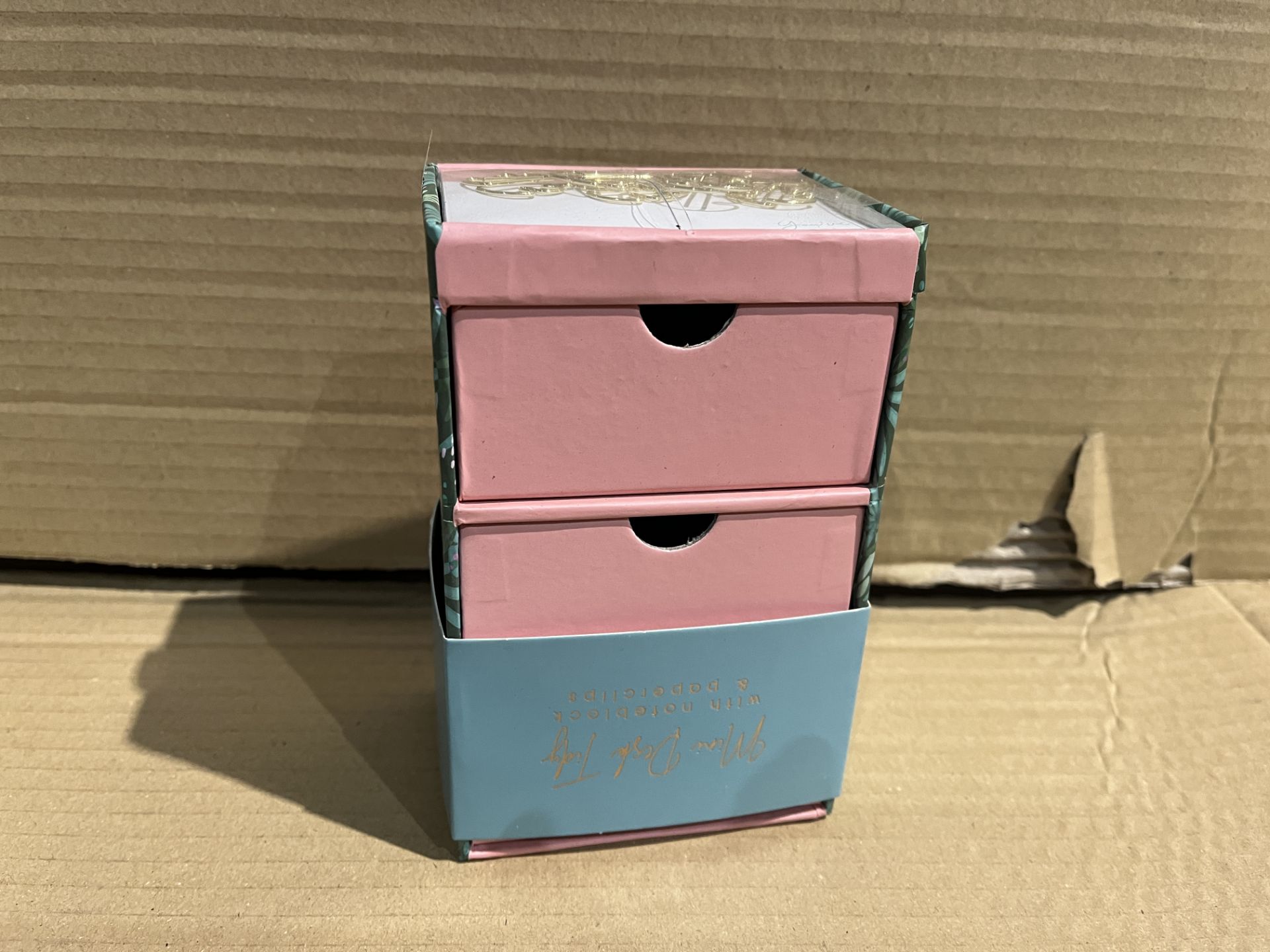 48 X BRAND NEW LUXURY MINI DESK TIDIES WITH NOTEBLOCK AND PAPERCLIPS R9B