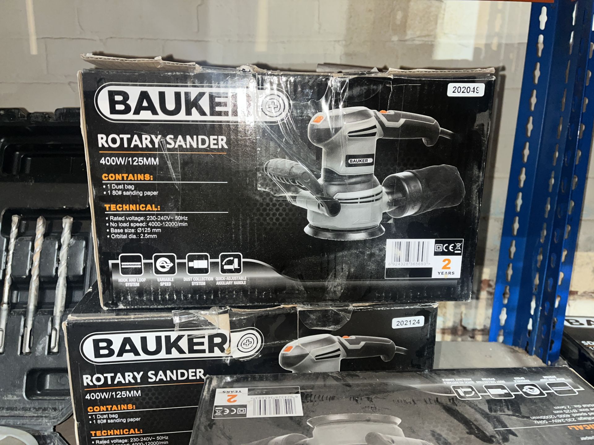 2 X BAUKER ROTARY SANDERS (UNCHECKED) PCK