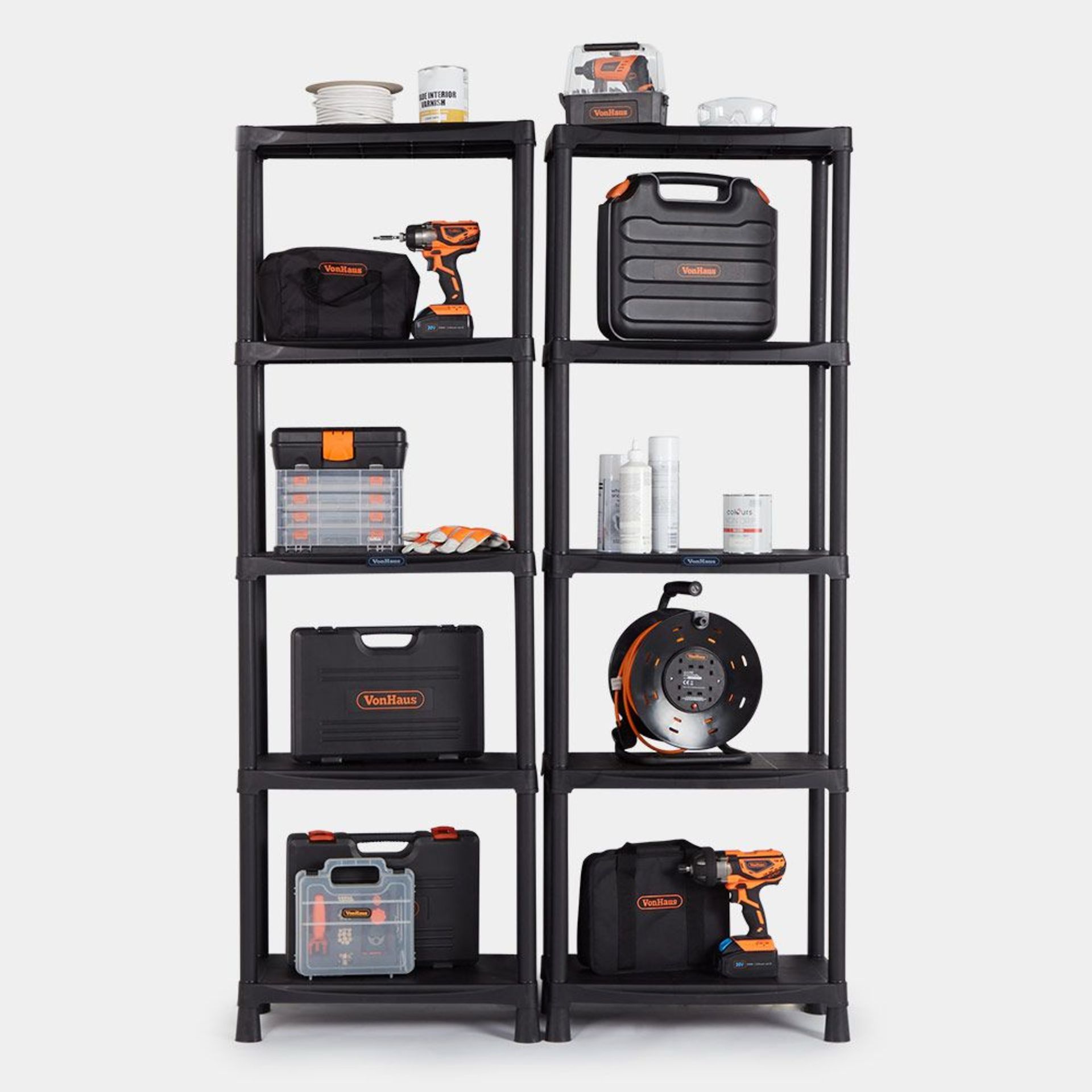 5 Tier Black Shelving Unit x 2. Invest in the ultimate space-saving storage units with the luxury
