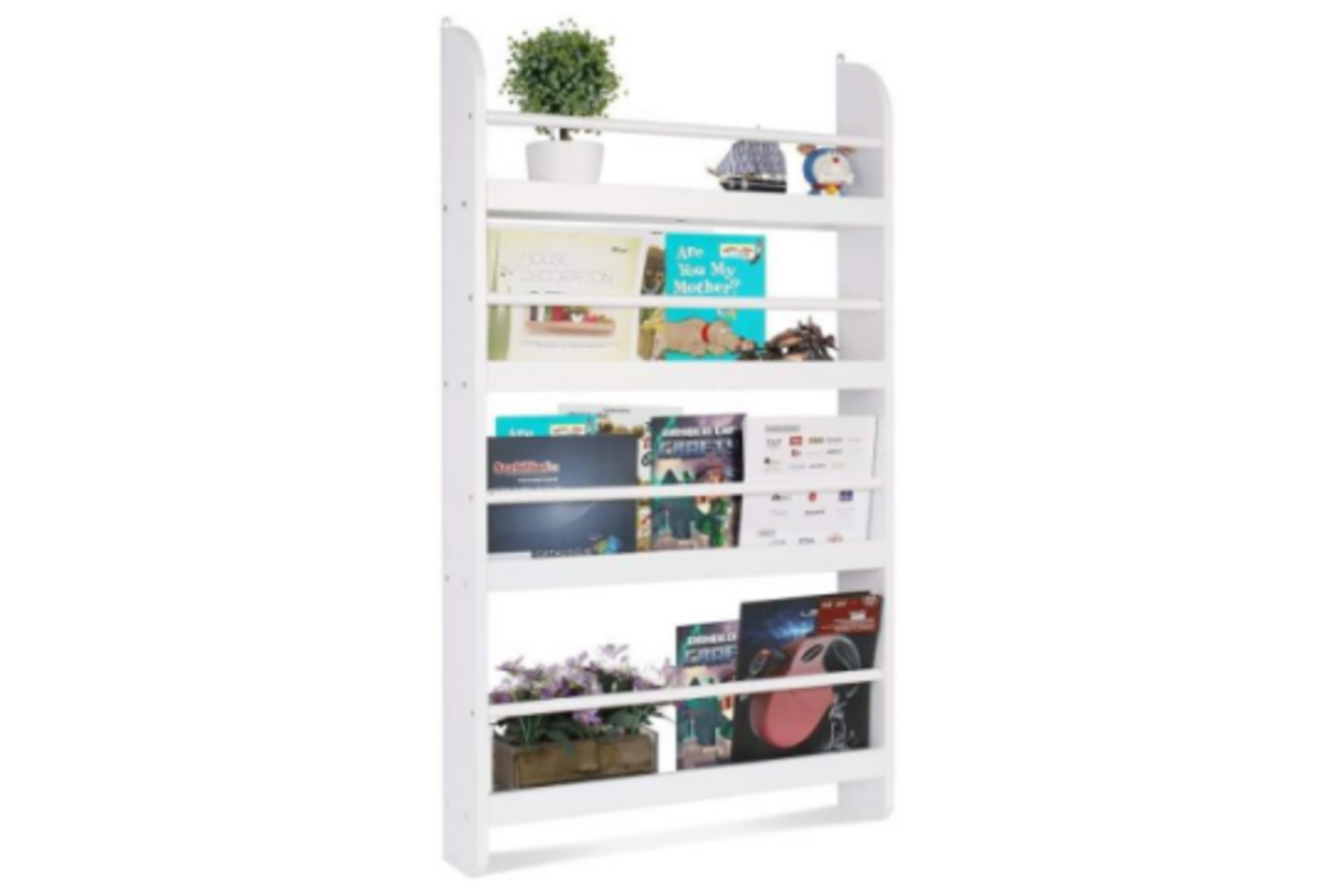 8 X BRAND NEW WHITE WALL BOOKSHELVES RRP £199 (2539A)