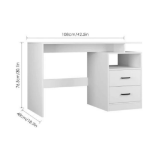 BRAND NEW BOXED HIGH QUALITY WHITE 2 DRAWER RRP £299 (2582)