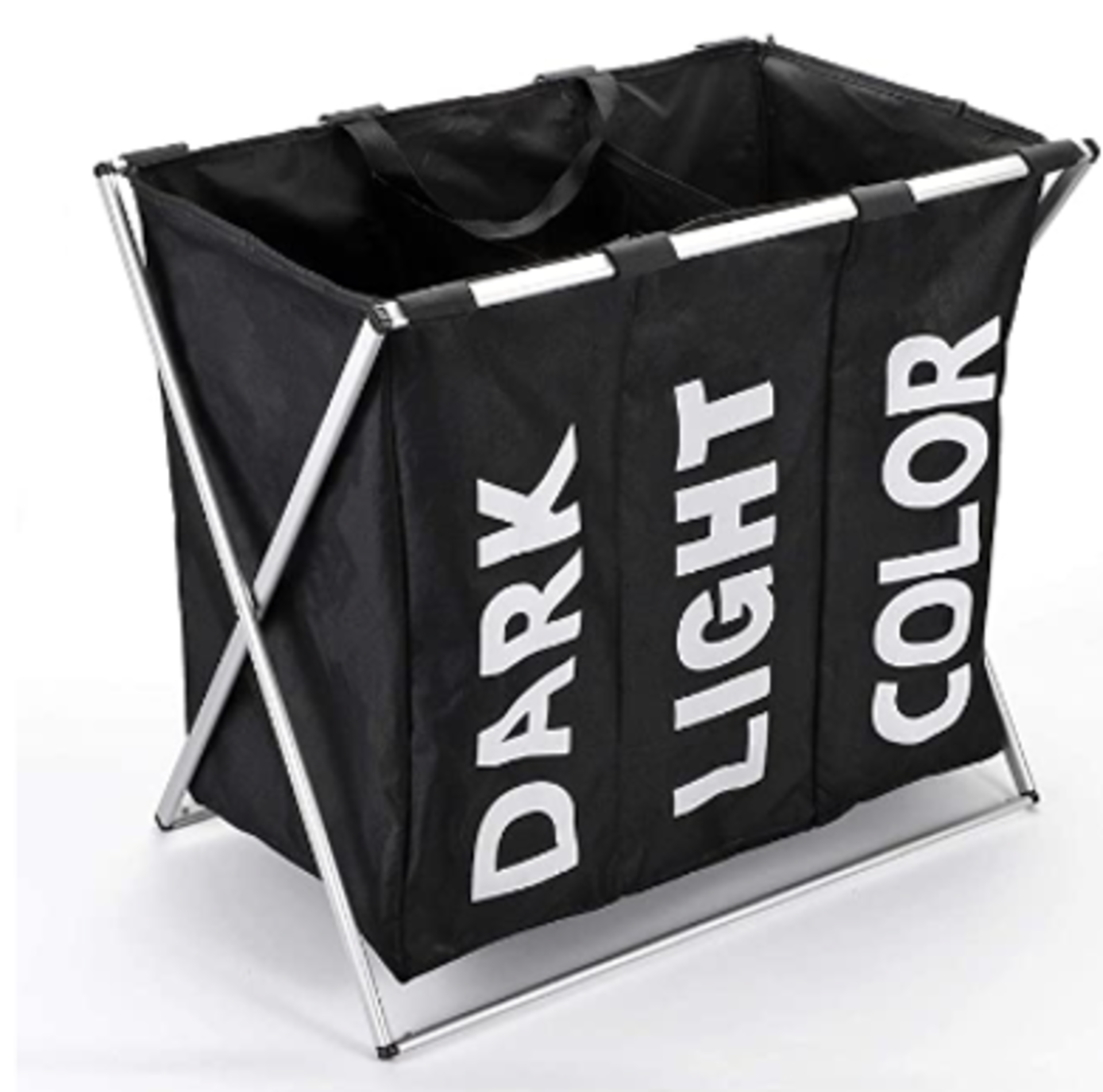 10 X BRAND NEW LARGE ALUMINIUM 3 FRAME LAUNDRY BASKET BLACK