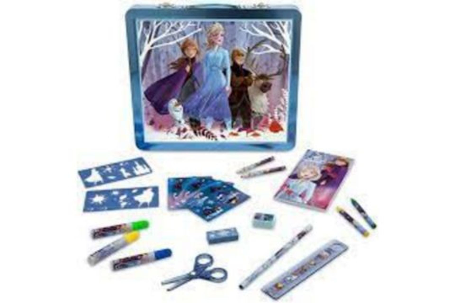 PALLET TO CONTAIN 120 X Disney Frozen Tin Art Case. (PICK FROM P/W) Excellent for budding artists,