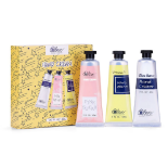 12 X NEW BOXED SETS OF Body & Earth Love Meteor Hand Cream Trio. (BEL-HC-06). Organic And Natural