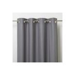 4 X NEW PACKAGED GOODHOME VESTRIS ANTI-COLD CURTAINS IN GREY. EASY CARE. 140CMX260CM(DROP). ROW 13