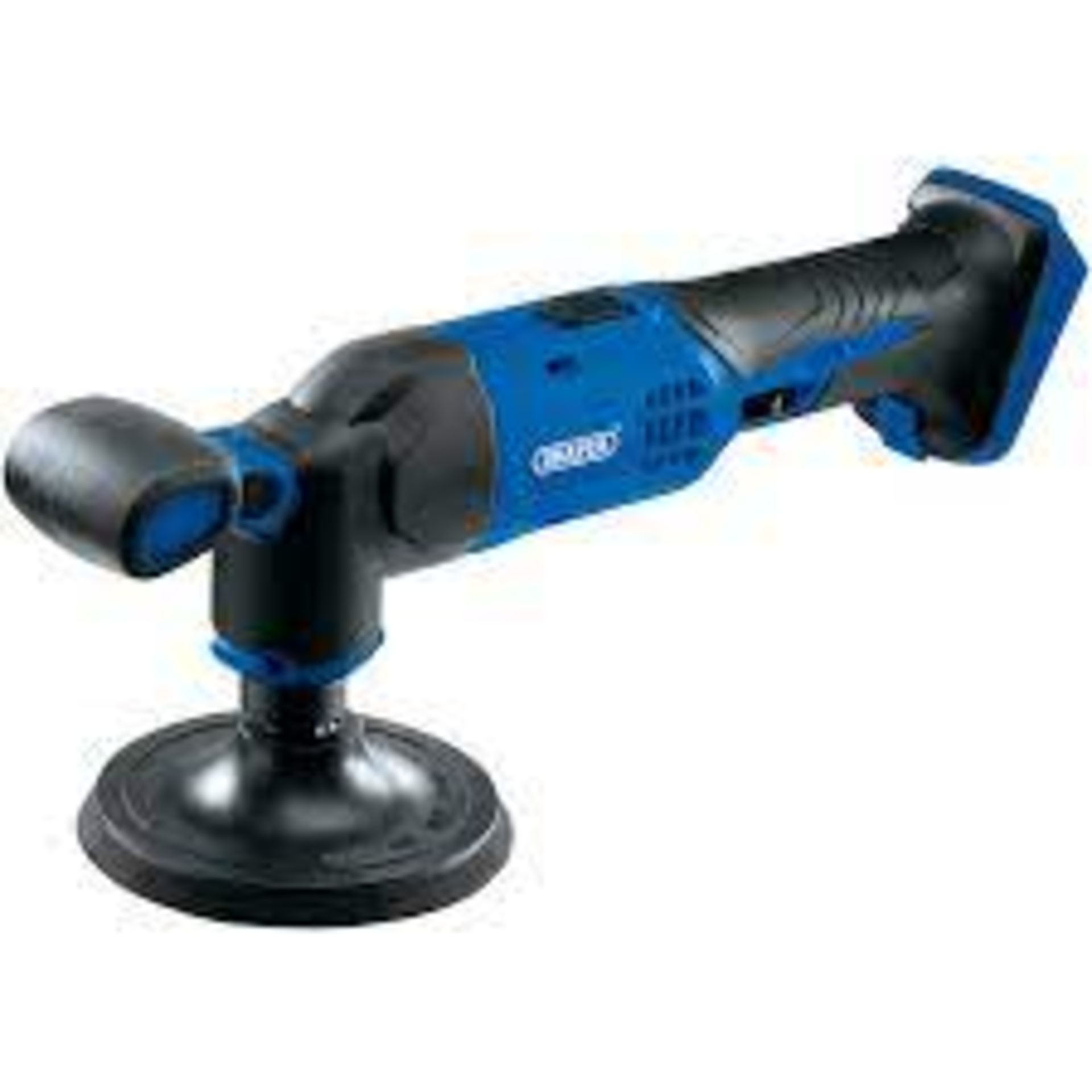 Draper D20 20V Dual Action Sander/Polisher. • Variable speed • Multi-position front handle •