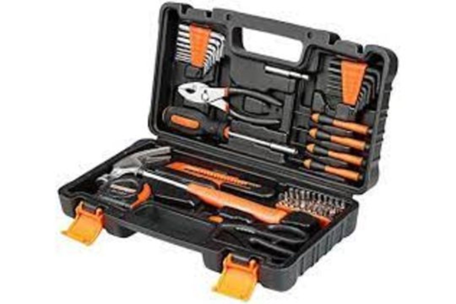 20 X NEW BOXED ENGiNDOT Home Tool Kit, 57-Piece Basic Tool kit with Storage Case. (ROW 10) HANDY FOR