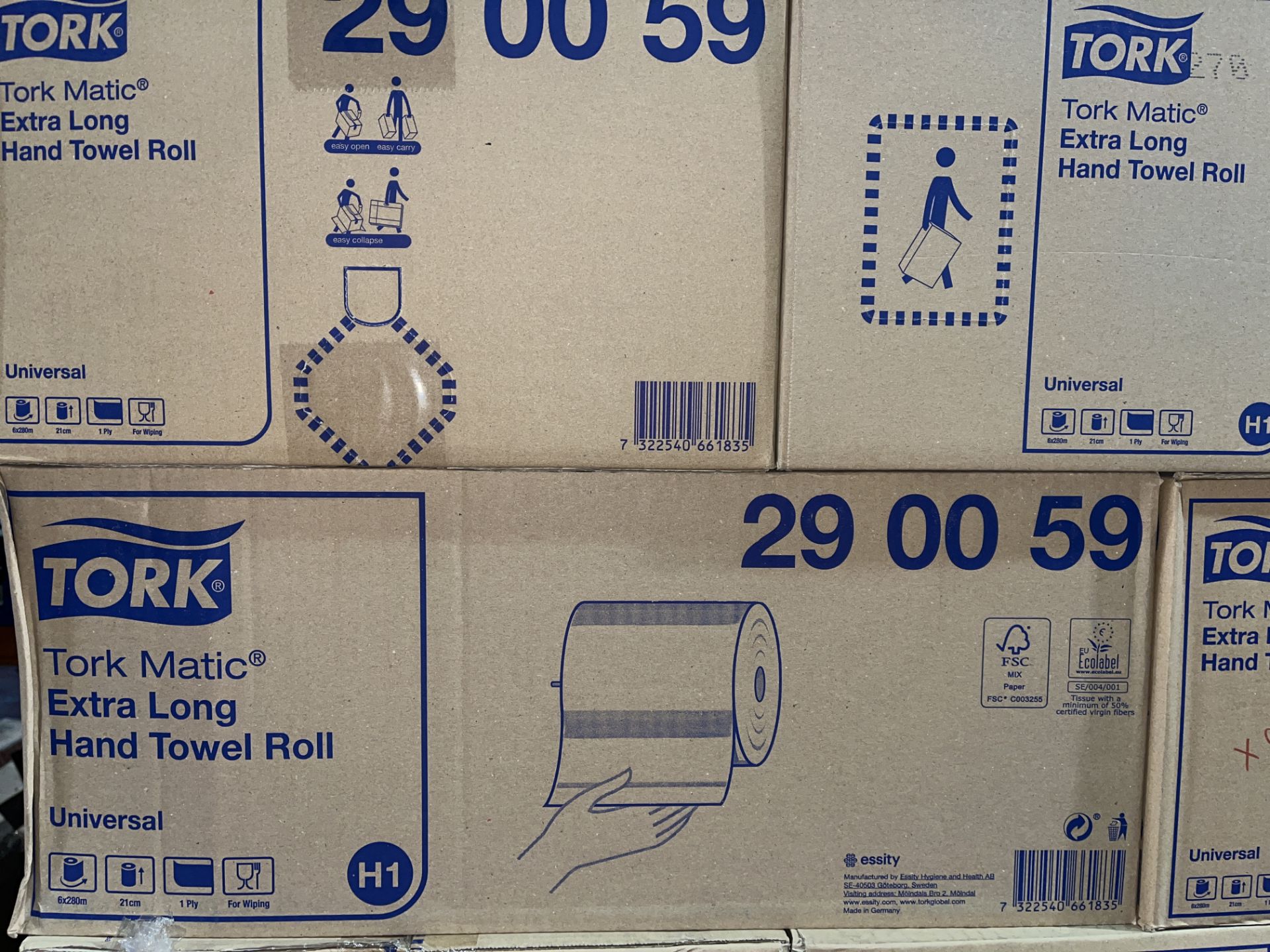 3 X BRAND NEW PACKS OF 6 TORK 290059 MATIC EXTRA LONG PAPER HAND TOWEL ROLLS UNIVERSAL WHITE RRP £