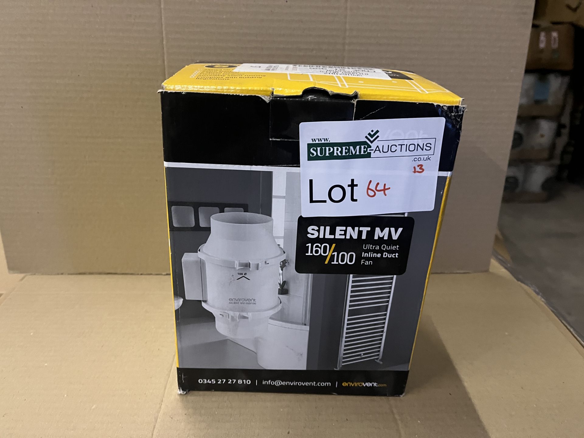 4 X ENVIROVENT IN LINE SILENT EXTRACTOR FANS RRP £89 EACH S2
