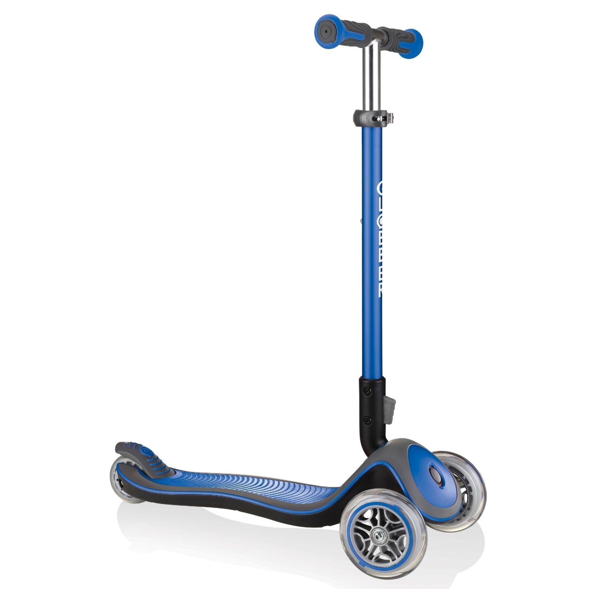 Globber Elite Deluxe Scooter - Navy Blue. RRP £109.99. The Elite Delux is a fast, easy folding