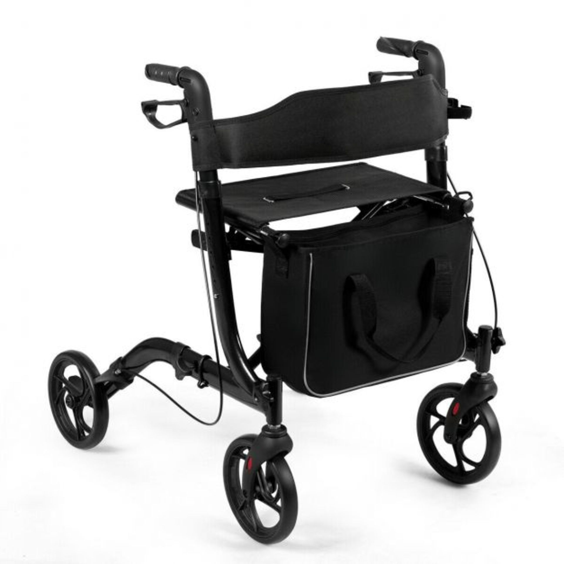 Folding Aluminium Rollator Walker Mobility Aid With 4 Wheels. RRP £199.99. This foldable rollator