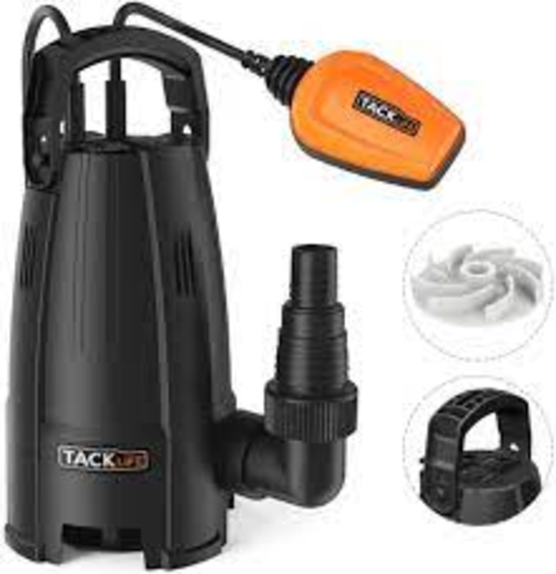 2 X NEW BOXED Tacklife GSUP2B 400W Corded Submersible Utility Water Pump. (ROW 17)