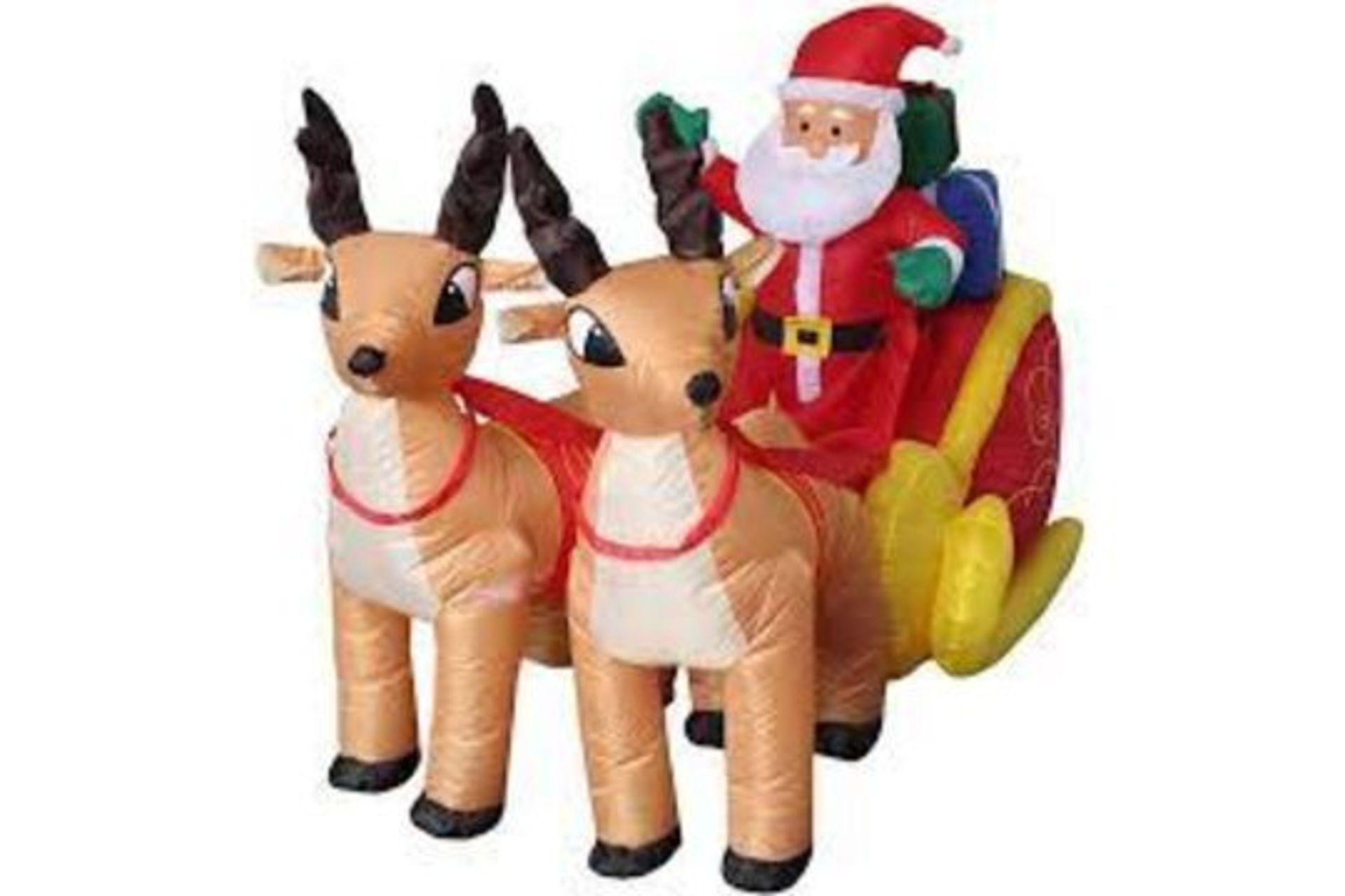 INFLATABLE SANTA AND REINDEER WITH SLEIGH R13-10