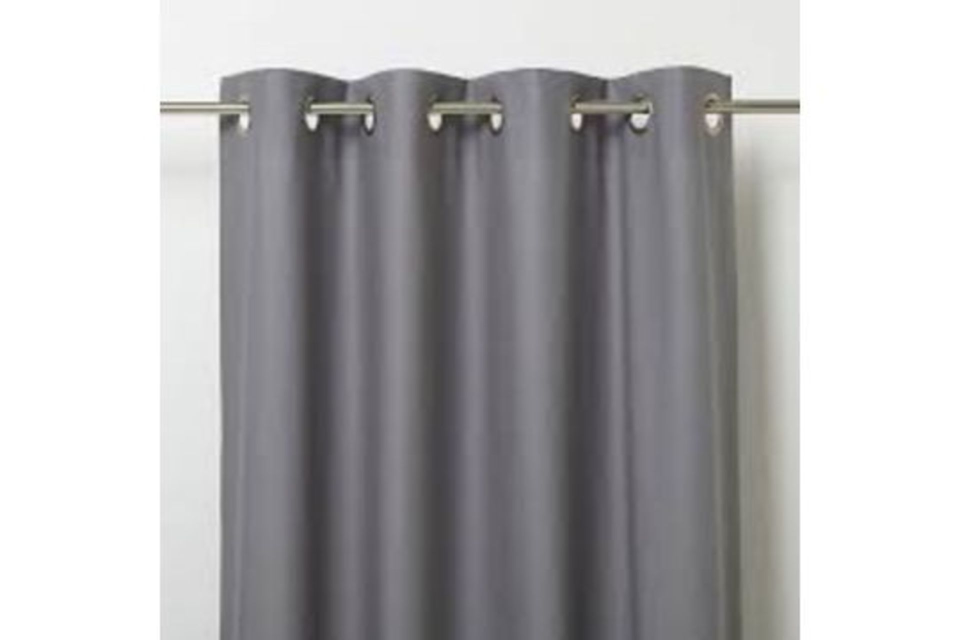 4 X NEW PACKAGED GOODHOME VESTRIS ANTI-COLD CURTAINS IN GREY. EASY CARE. 140CMX260CM(DROP). ROW 13