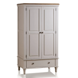 SHAY Rustic Solid Oak & Painted Double Wardrobe. RRP £959.99. Our Shay double wardrobe brings simple
