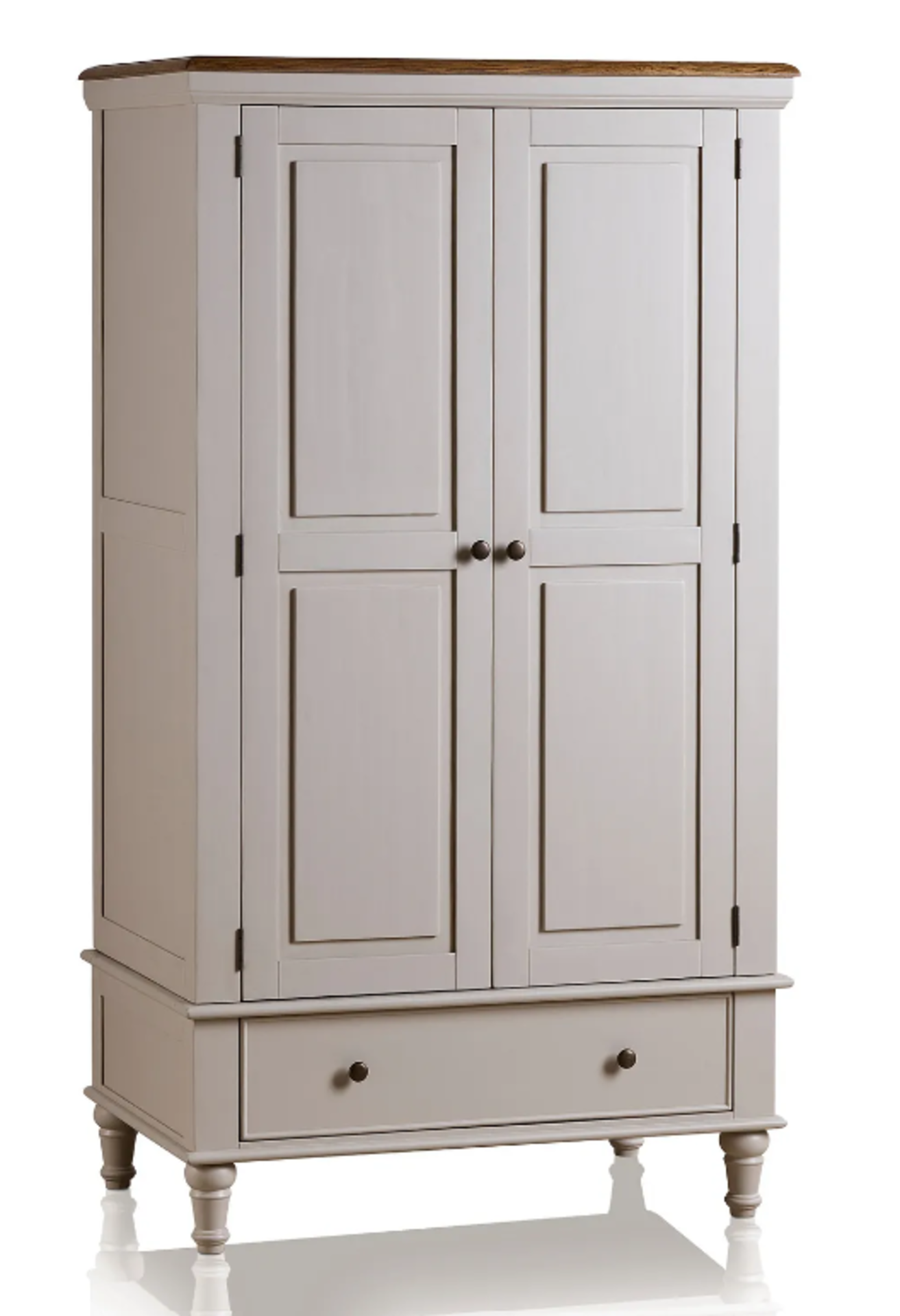 SHAY Rustic Solid Oak & Painted Double Wardrobe. RRP £959.99. Our Shay double wardrobe brings simple