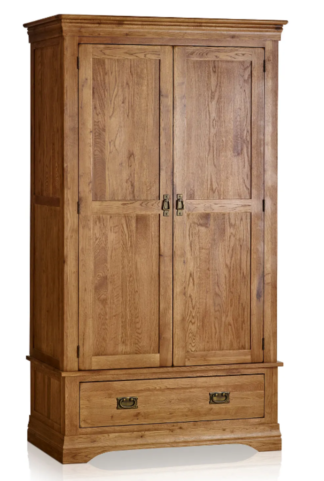 FRENCH FARMHOUSE Rustic Solid Oak Double Wardrobe. RRP £959.99. The French Farmhouse Rustic Solid