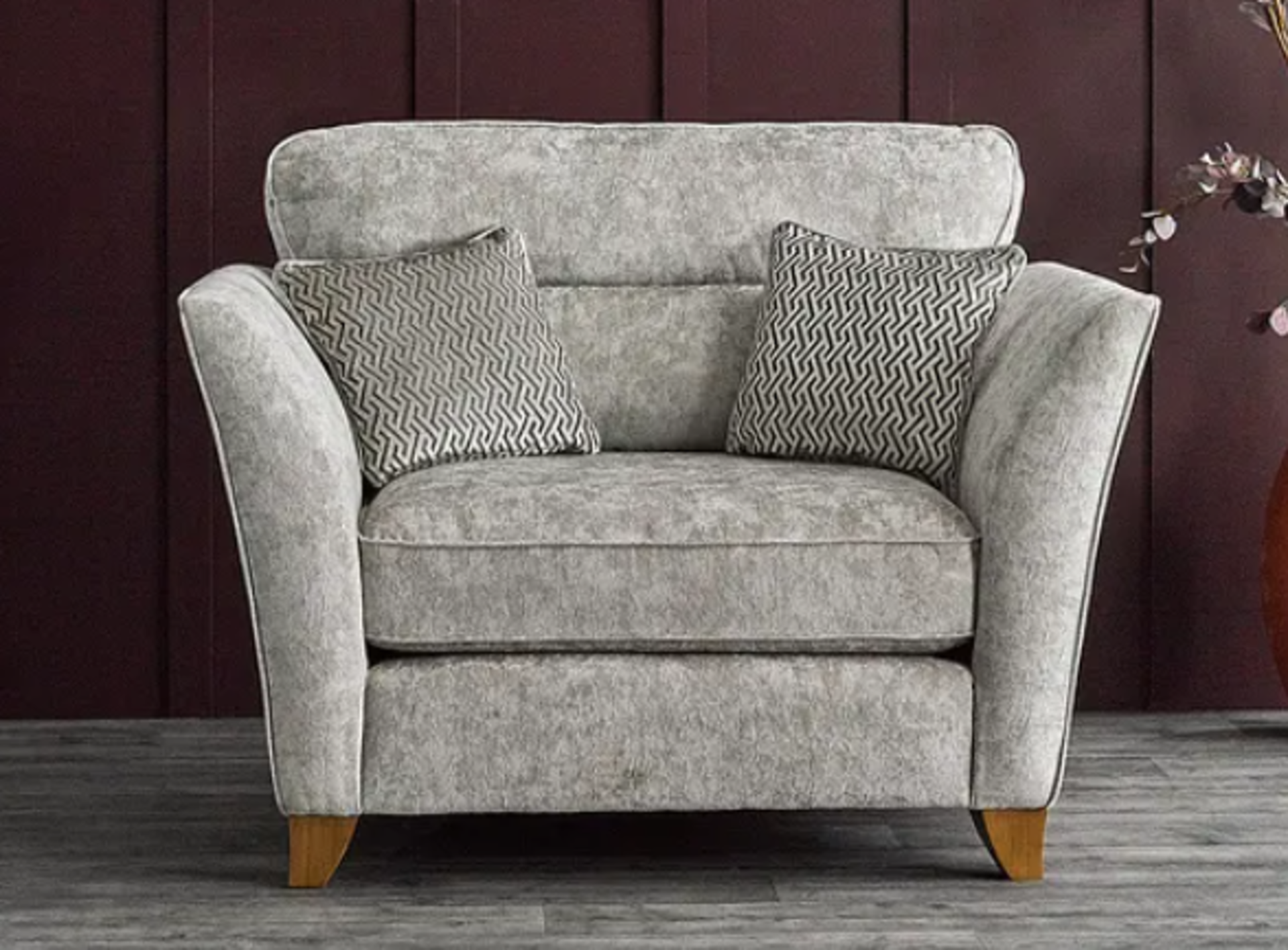 BROADWAY Loveseat | Nickel Fabric | Grey Fabric. RRP £750.00 Ex Lot 85 - BI