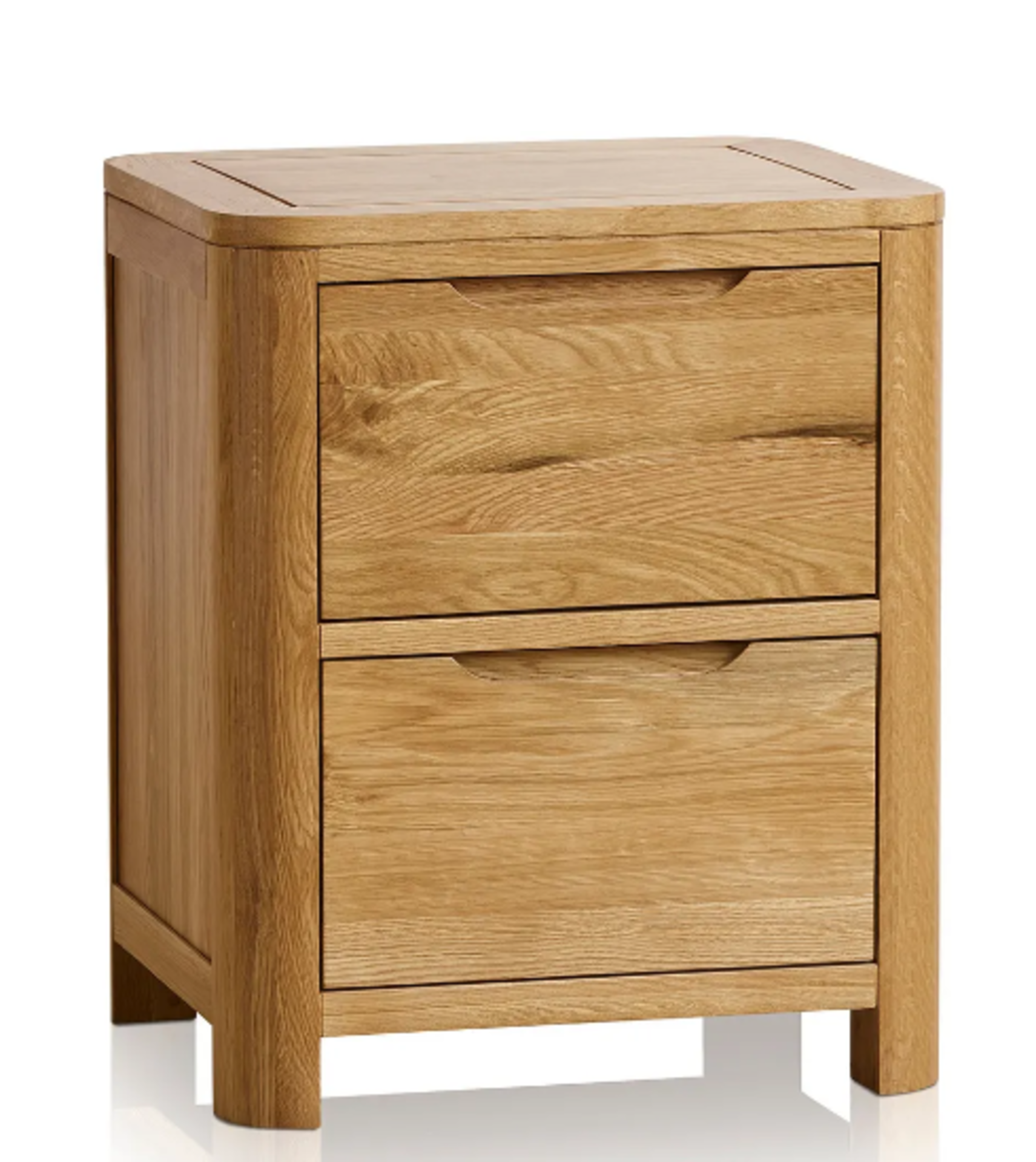 ROMSEY Natural Solid Oak 2 Drawer Bedside Table. RRP £259.99. Our Romsey two drawer bedside table - Image 2 of 2