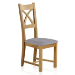 Pair of CROSS NATURAL OAK Dining Chair. RRP £195.00. Complete your dining table with a set of our