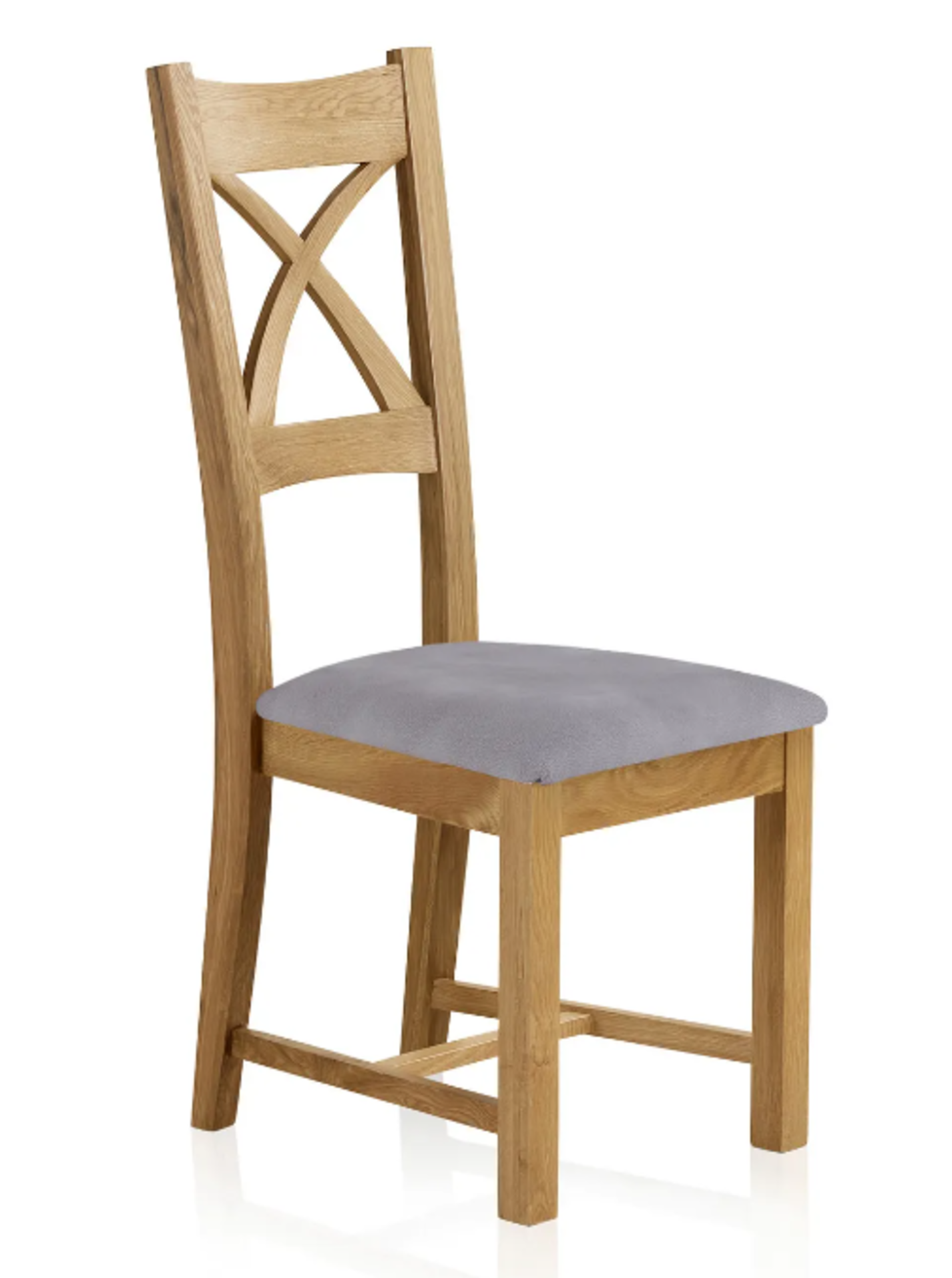 Pair of CROSS NATURAL OAK Dining Chair. RRP £195.00. Complete your dining table with a set of our