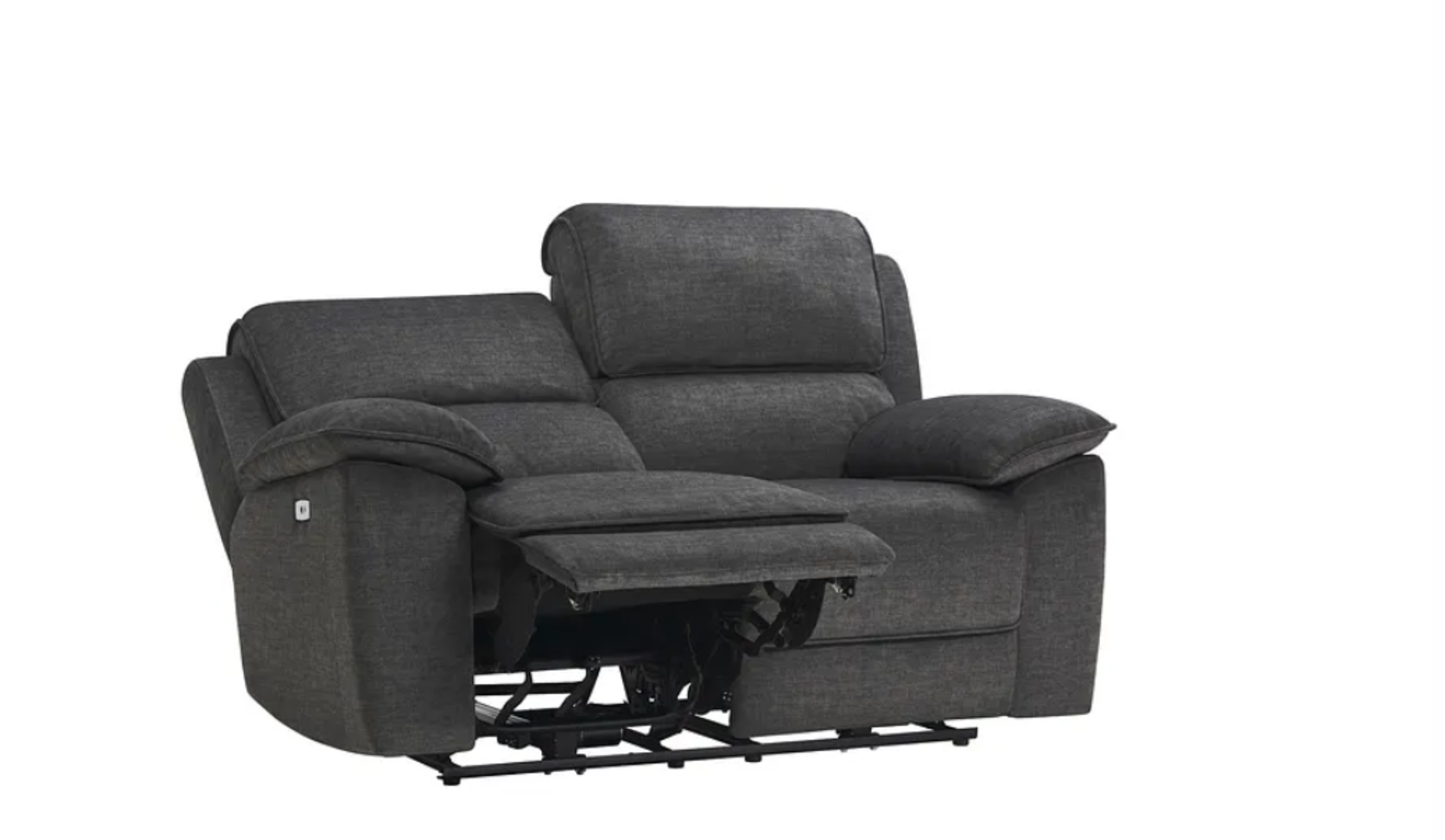 GOODWOOD 2 Seater Electric Recliner Sofa | Plush Charcoal Fabric. RRP £1,299.00. Sink into the - Image 2 of 2