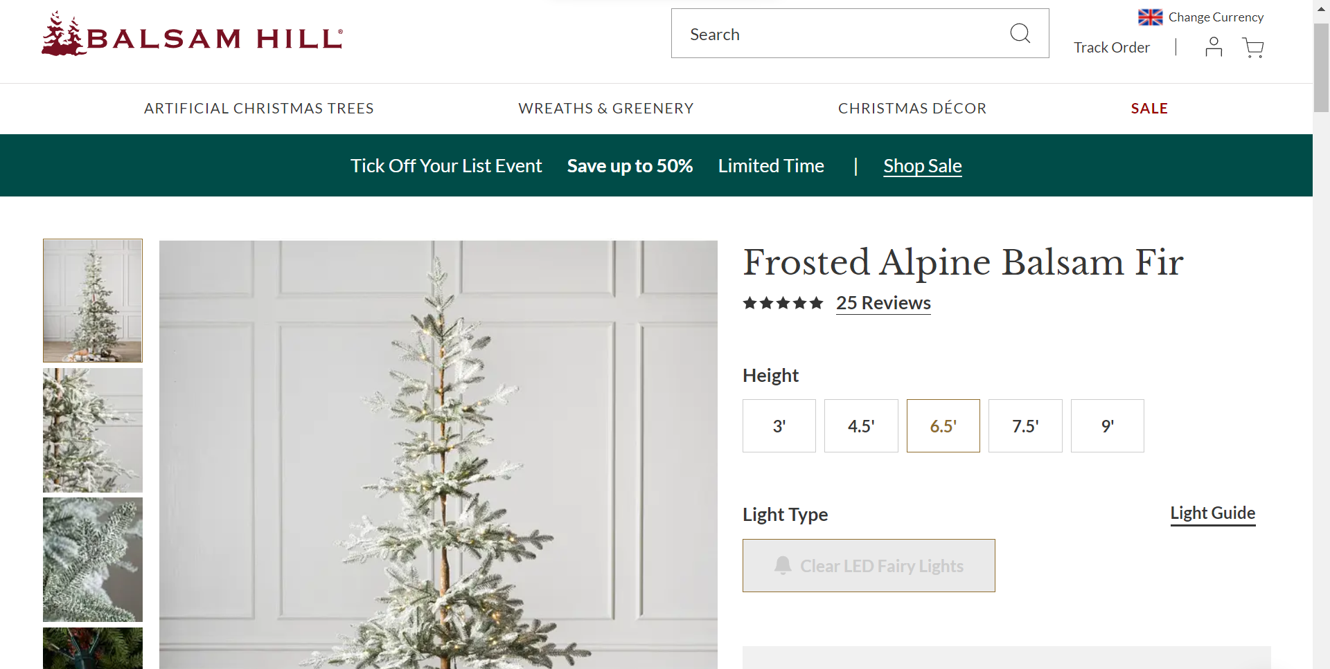 BH (The worlds leading Christmas Trees) Frosted Alpine Balsam Fir, Unlit. RRP £459.00. Add the - Image 2 of 2