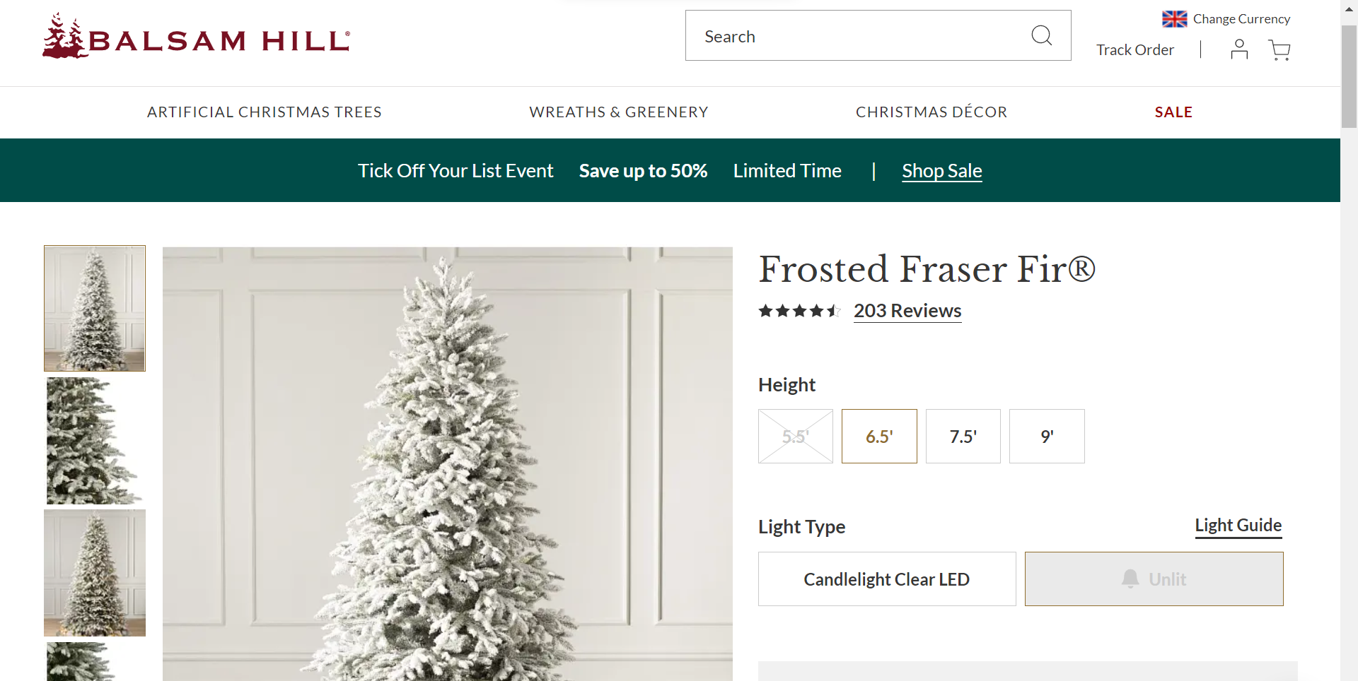 BH (The worlds leading Christmas Trees) Frosted Fraser Fir® Unlit Tree. RRP £499.00. Invite the - Image 2 of 2