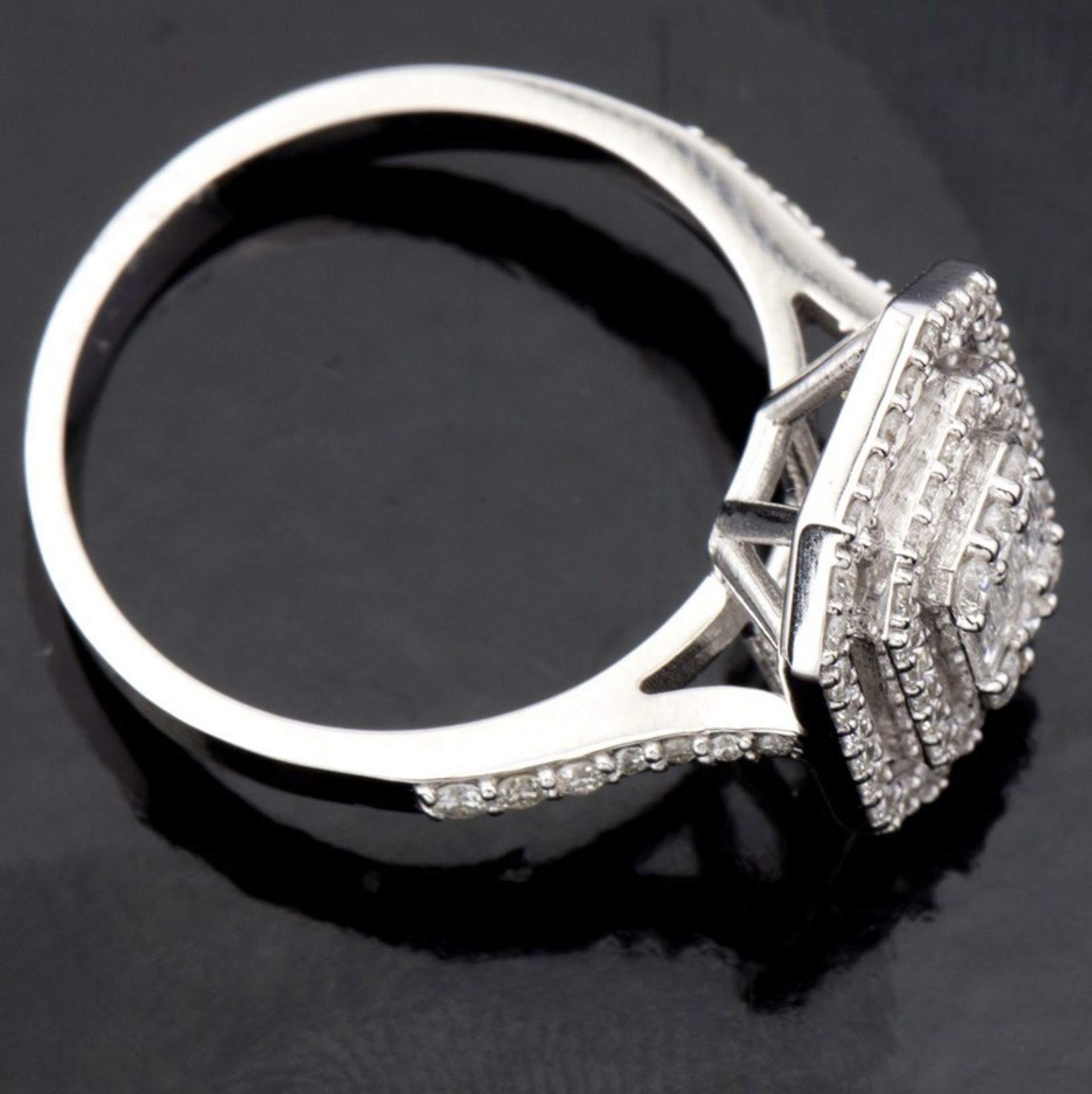 Certificated 14K White Gold Diamond Ring - Image 3 of 6