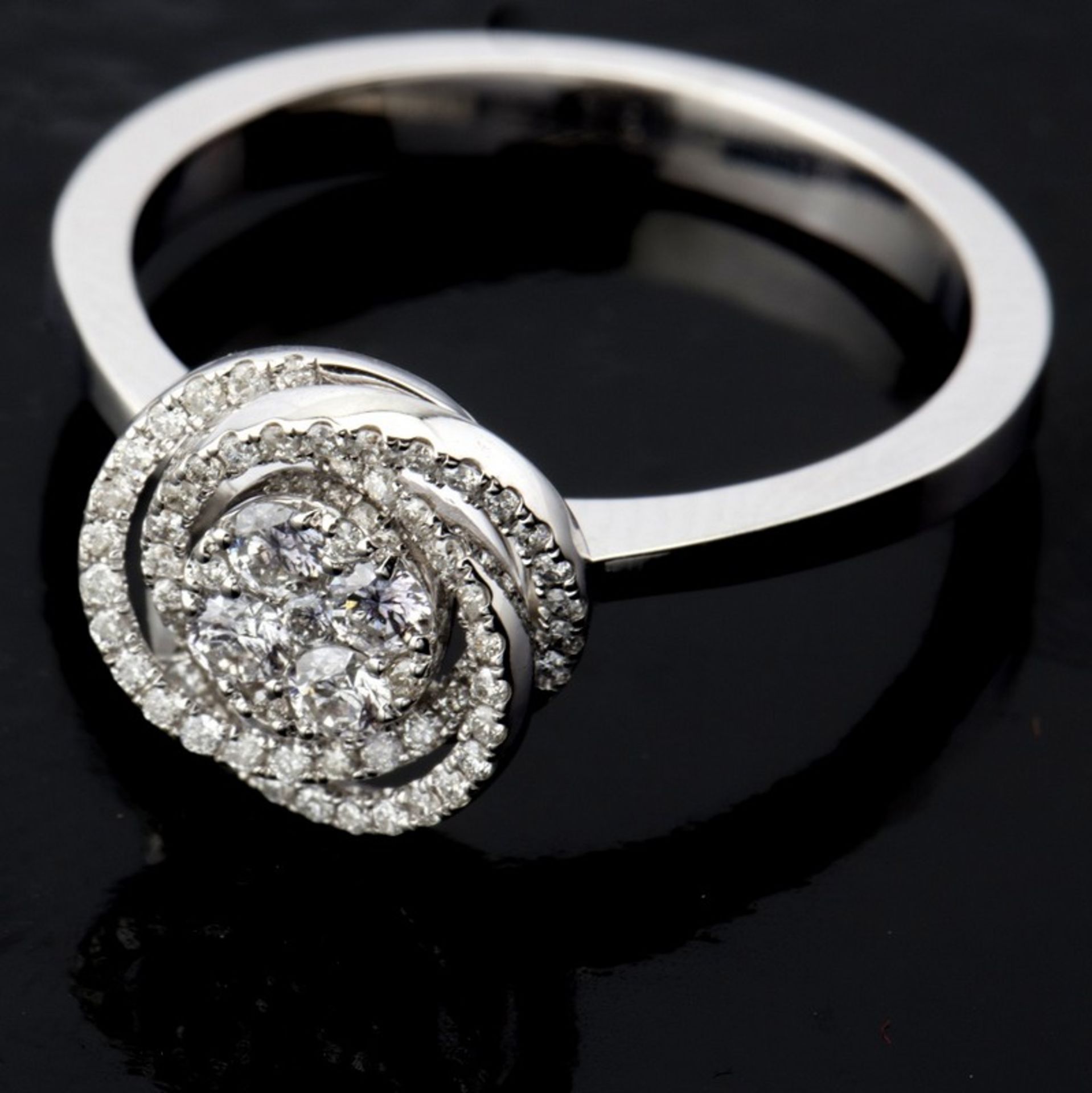 Certificated 14K White Gold Diamond Ring - Image 3 of 7
