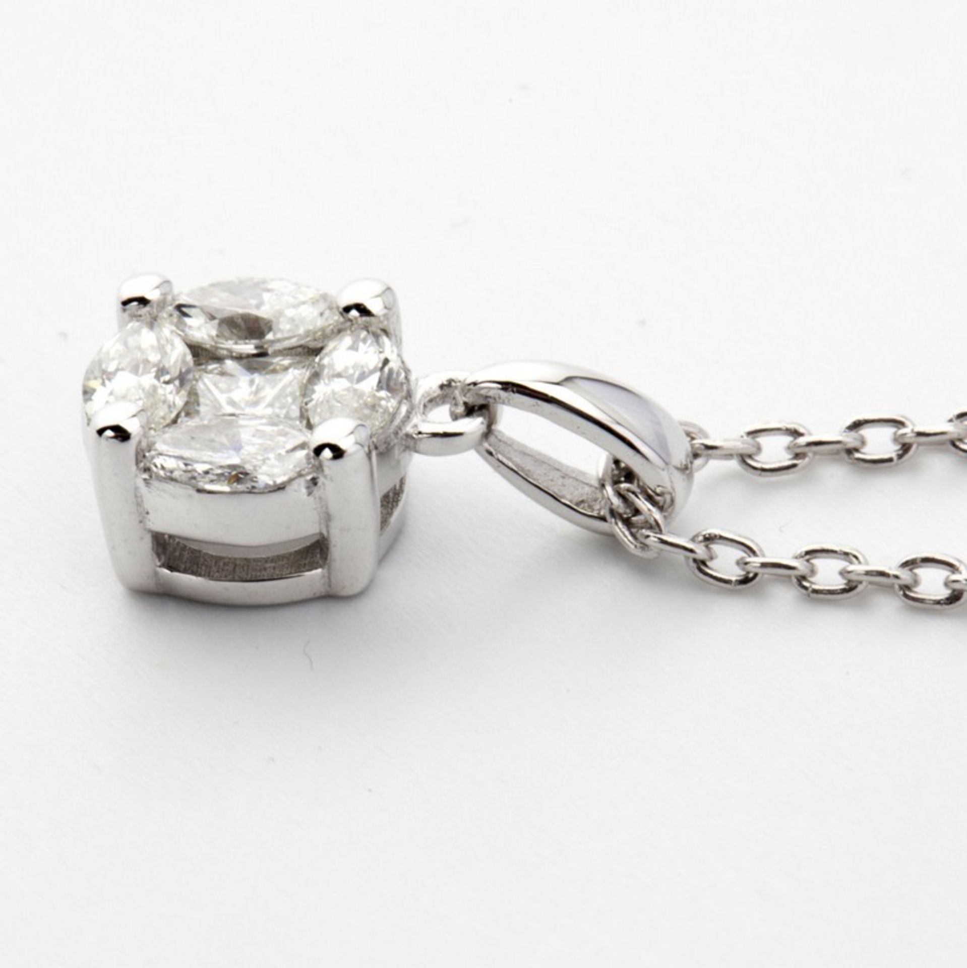 Certificated 14K White Gold Diamond Pendant - Image 6 of 7