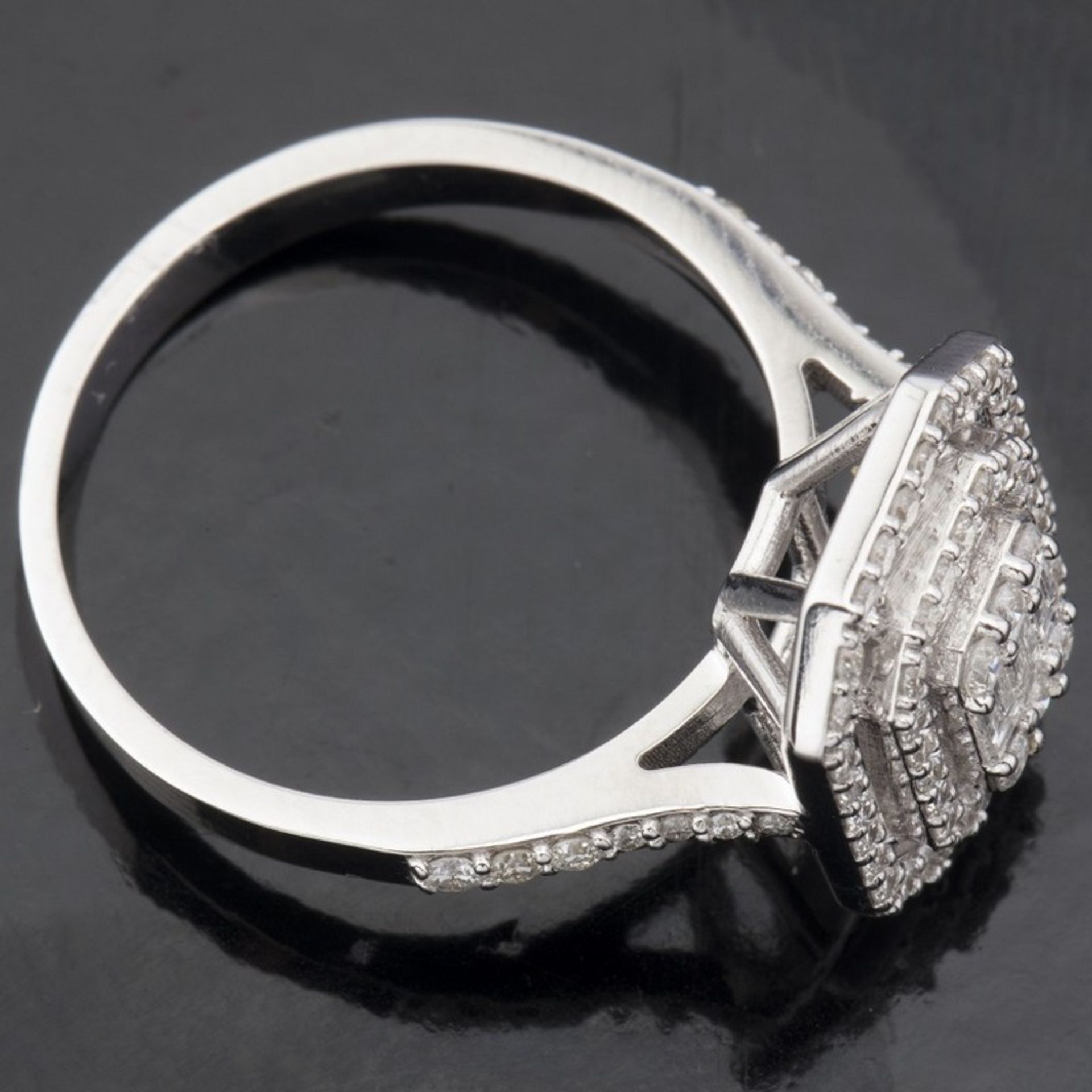 Certificated 14K White Gold Diamond Ring - Image 4 of 6