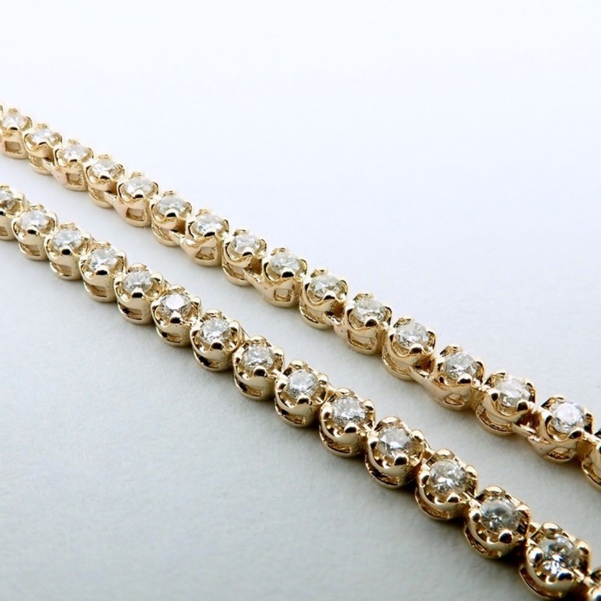 Certificated 14K Yellow Gold Diamond Necklace - Image 3 of 5