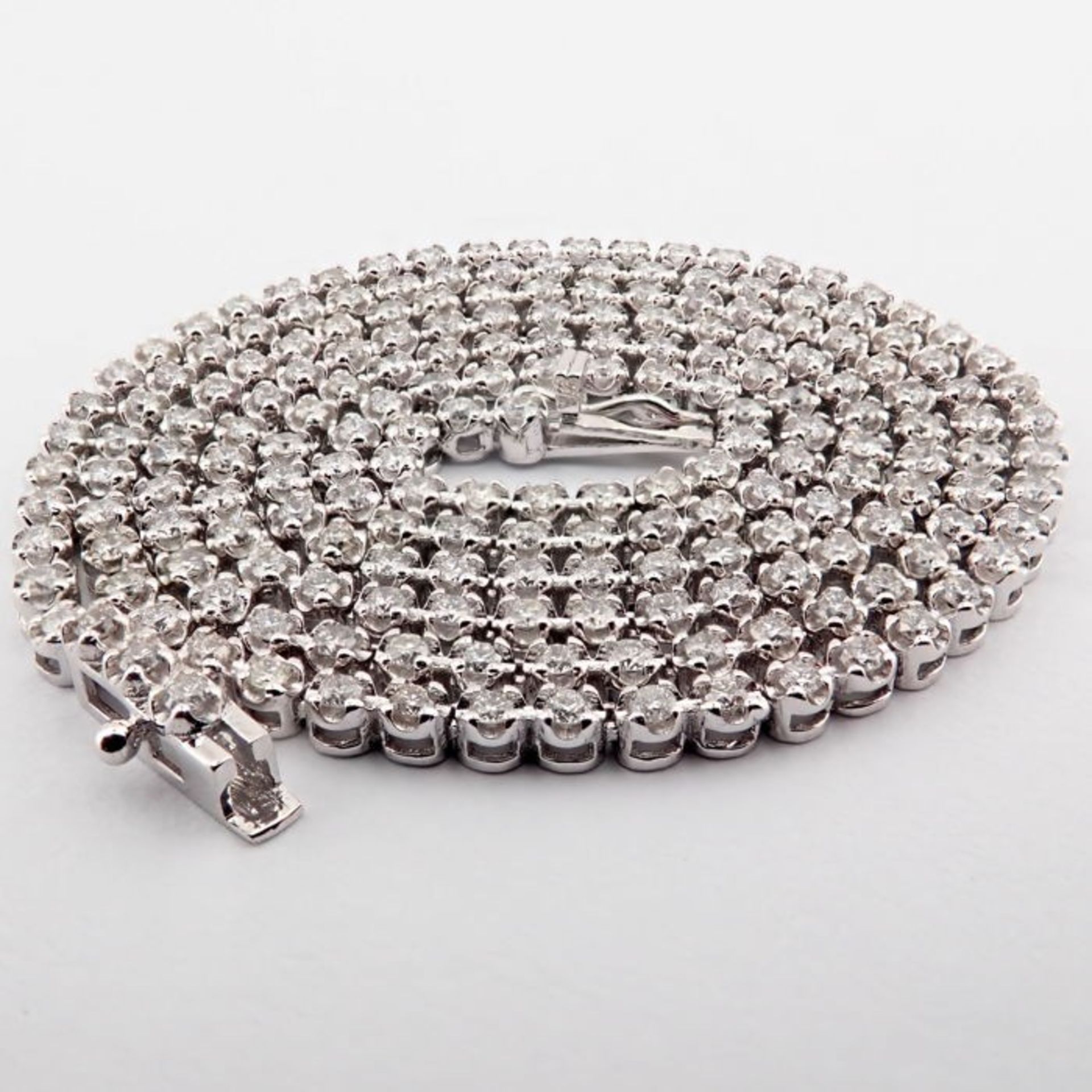 Certificated 14K White Gold Diamond Necklace