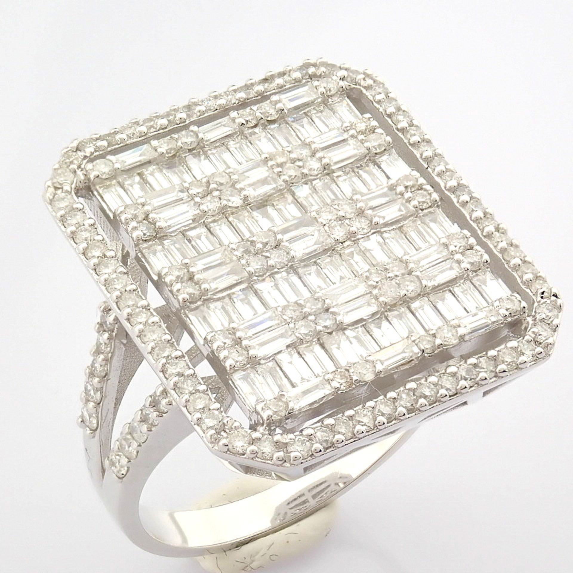 Certificated 14K White Gold Diamond Ring - Image 8 of 9