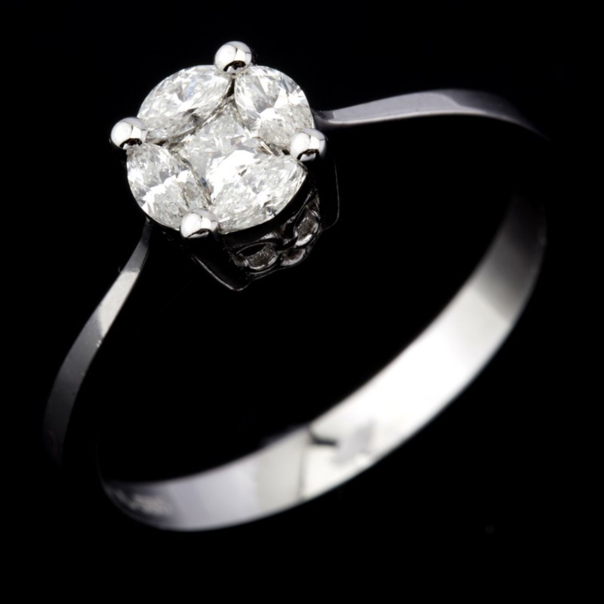 Certificated 14K White Gold Diamond Ring - Image 7 of 7