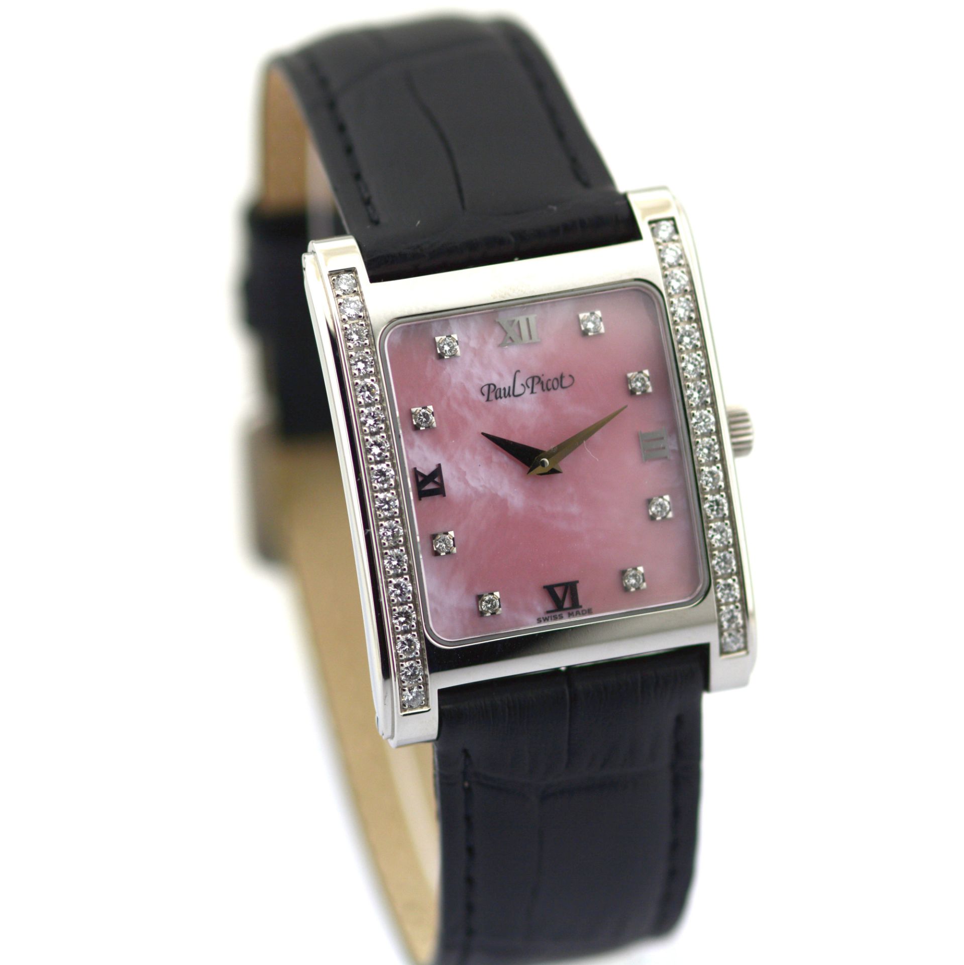 Paul Picot / 4079 Diamond Dial Diamond Case Mother of pearl - Lady's Steel Wrist Watch - Image 5 of 12