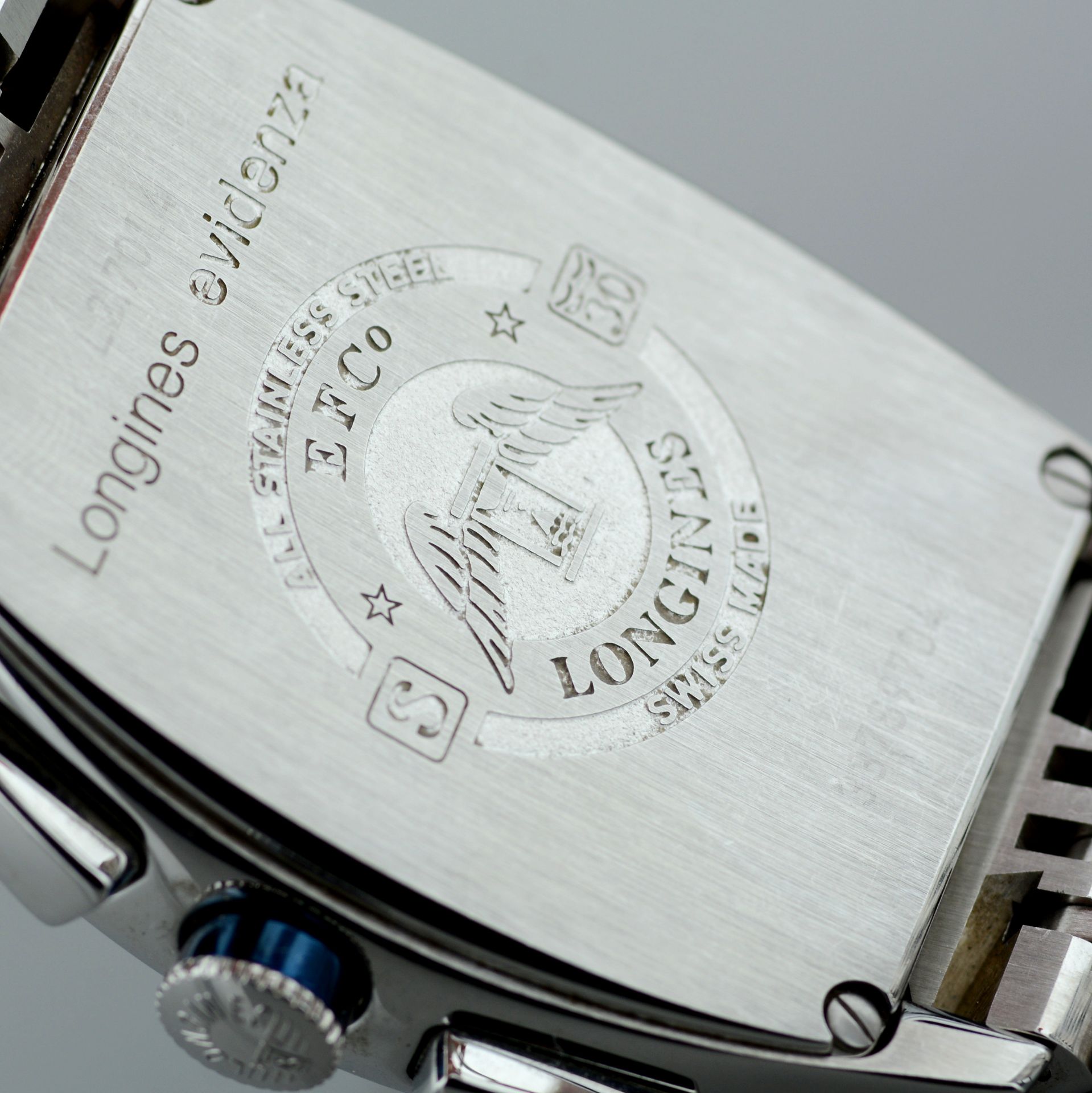 Longines / Longines Evidenza XL 56 mm Chronographe Day Date - Gentlmen's Steel Wrist Watch - Image 6 of 7